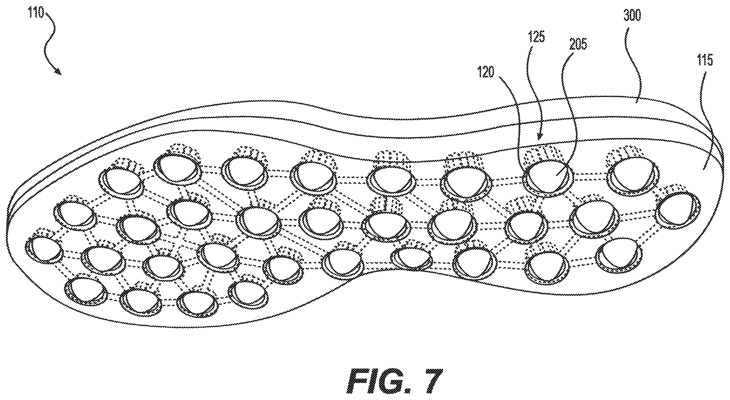 Patent US11812823 Figure 7 – Footwear having sensory feedback outsole