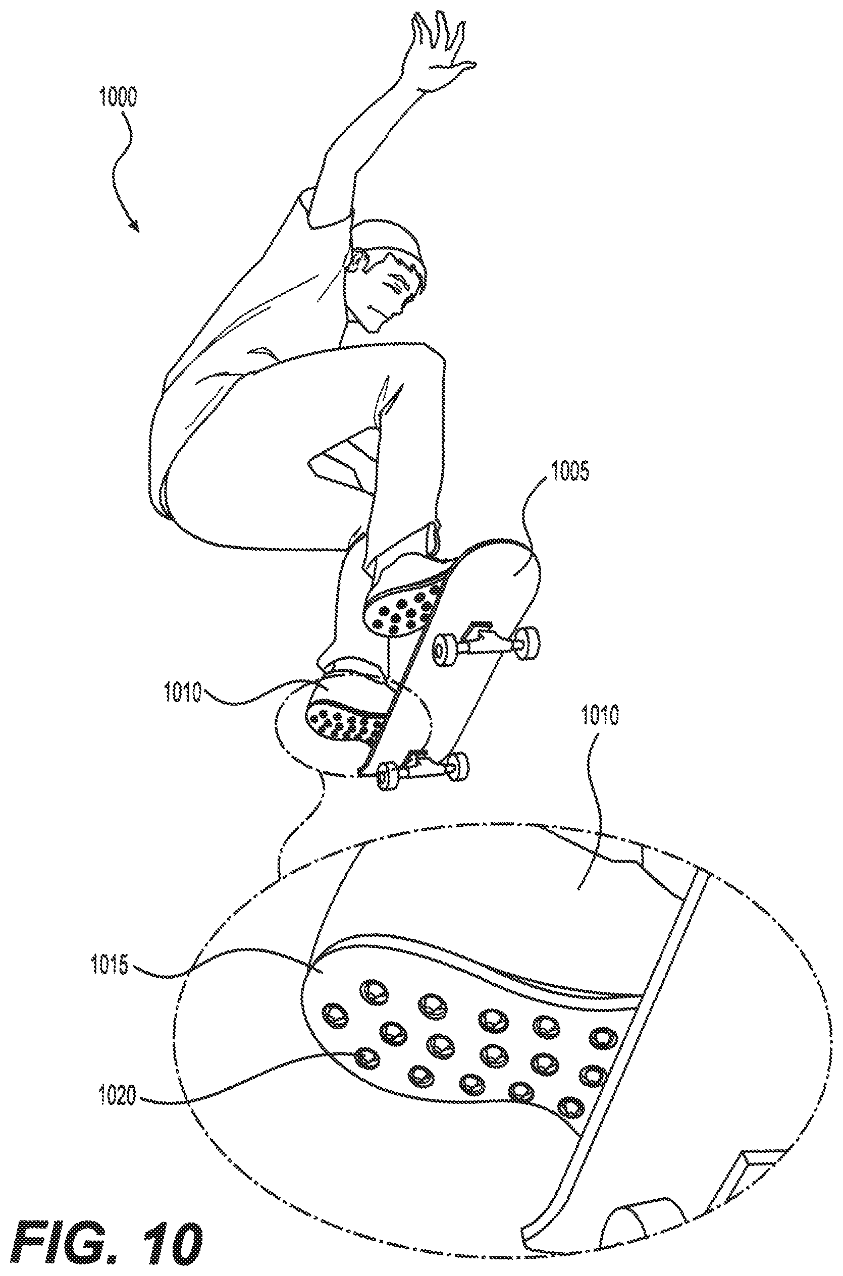 Patent US11812823 Figure 9 – Footwear having sensory feedback outsole