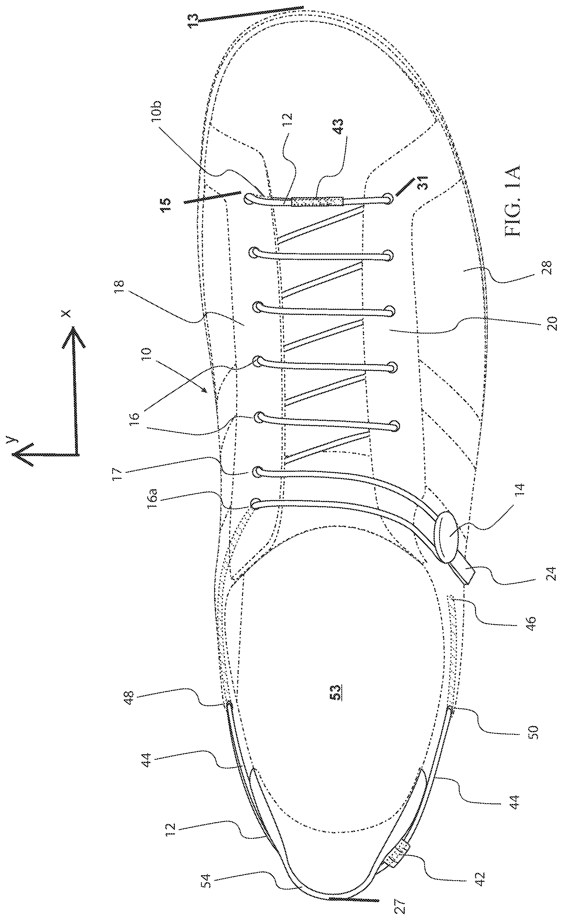 Patent US11812824 Figure 2 – Footwear closure system