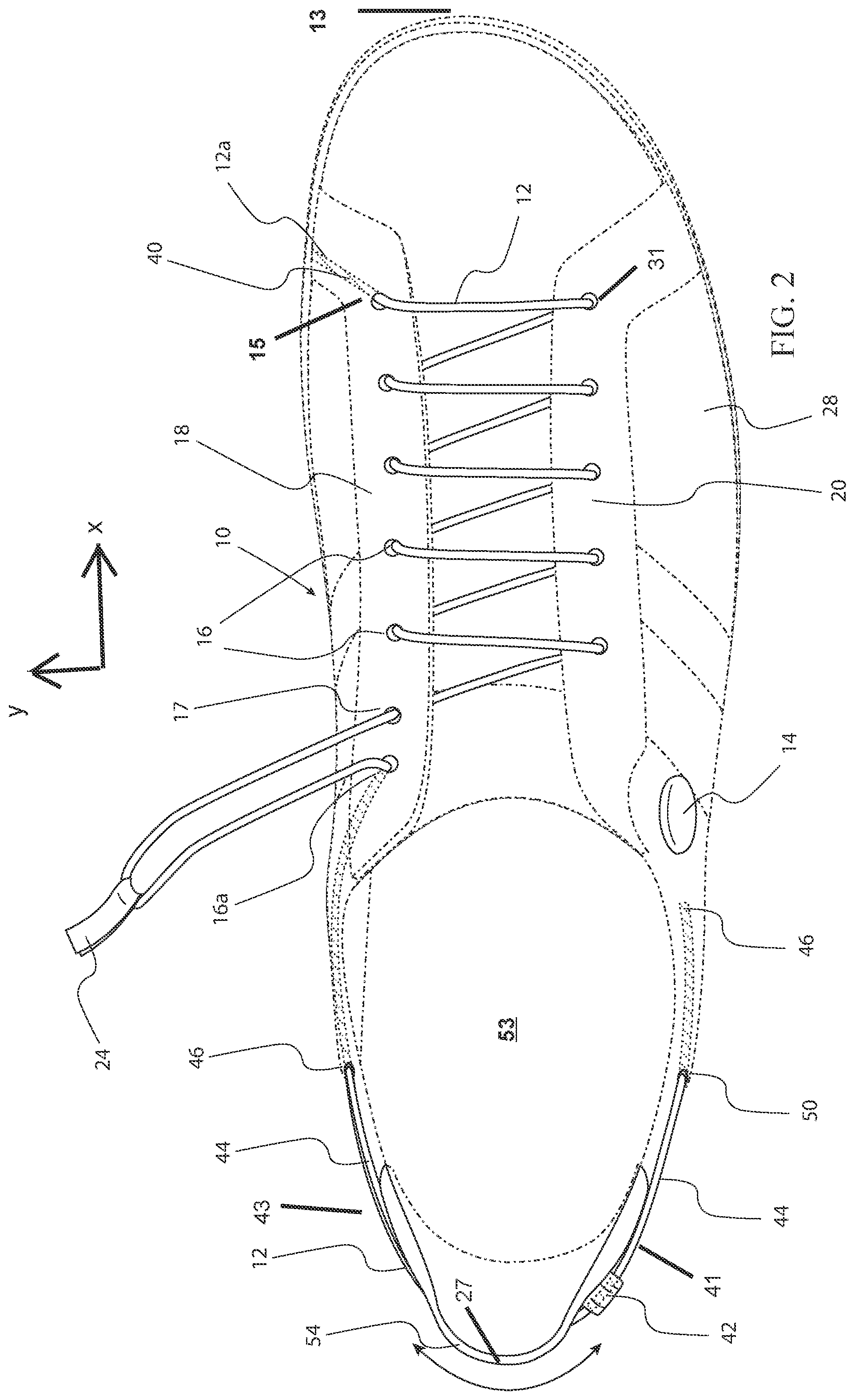 Patent US11812824 Figure 3 – Footwear closure system