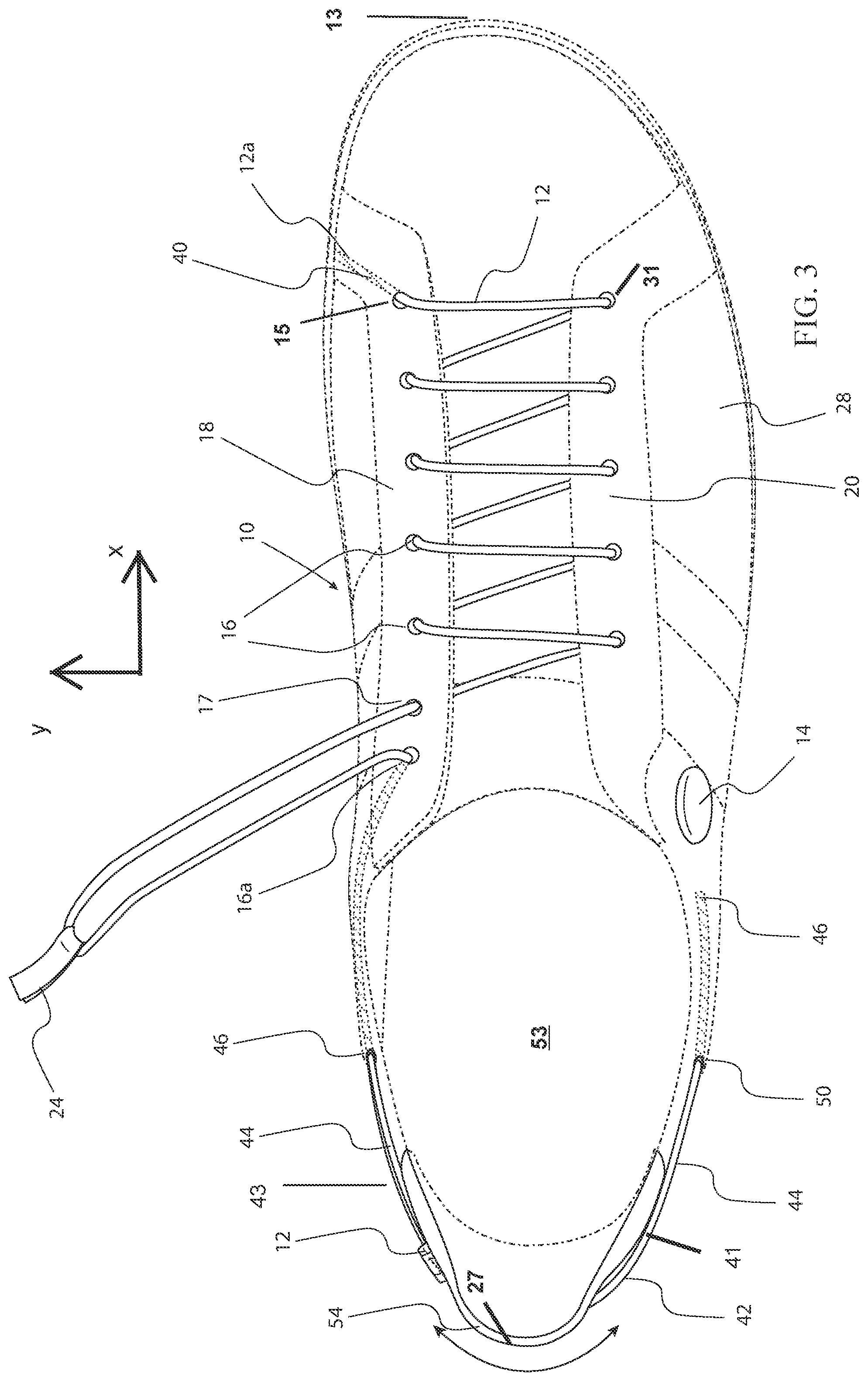 Patent US11812824 Figure 4 – Footwear closure system
