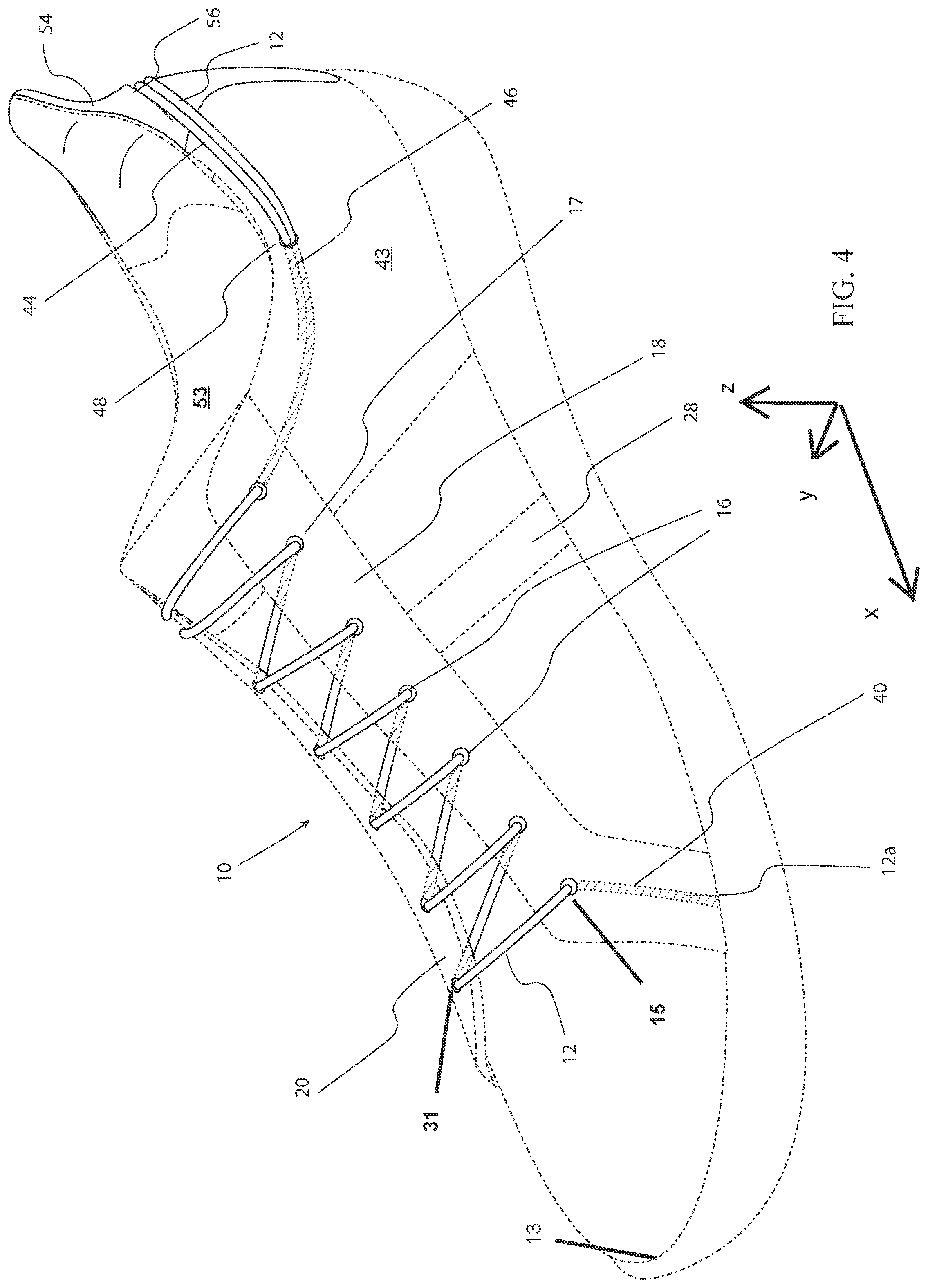 Patent US11812824 Figure 5 – Footwear closure system