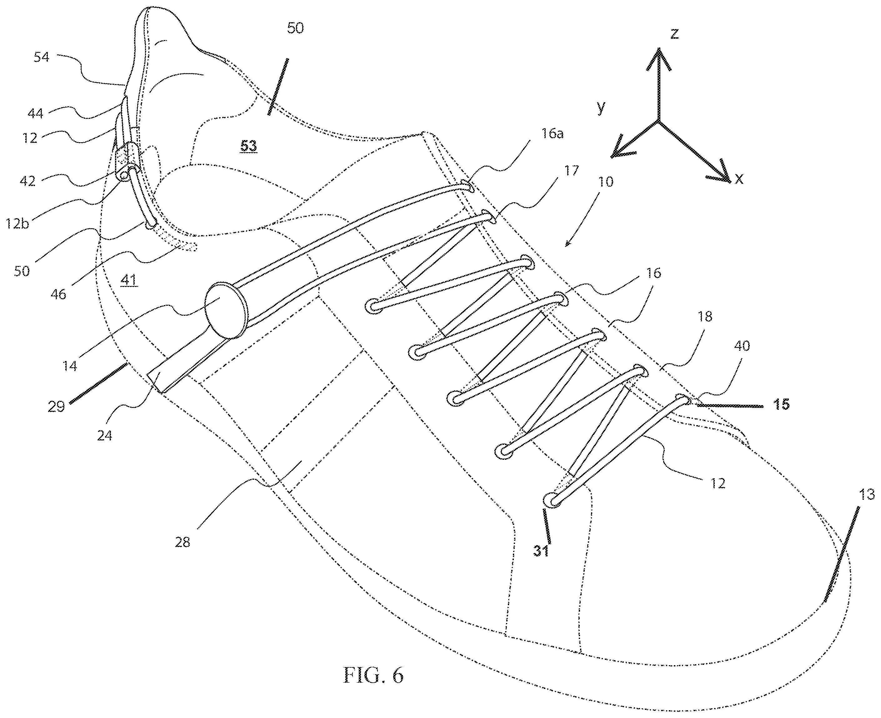 Patent US11812824 Figure 7 – Footwear closure system