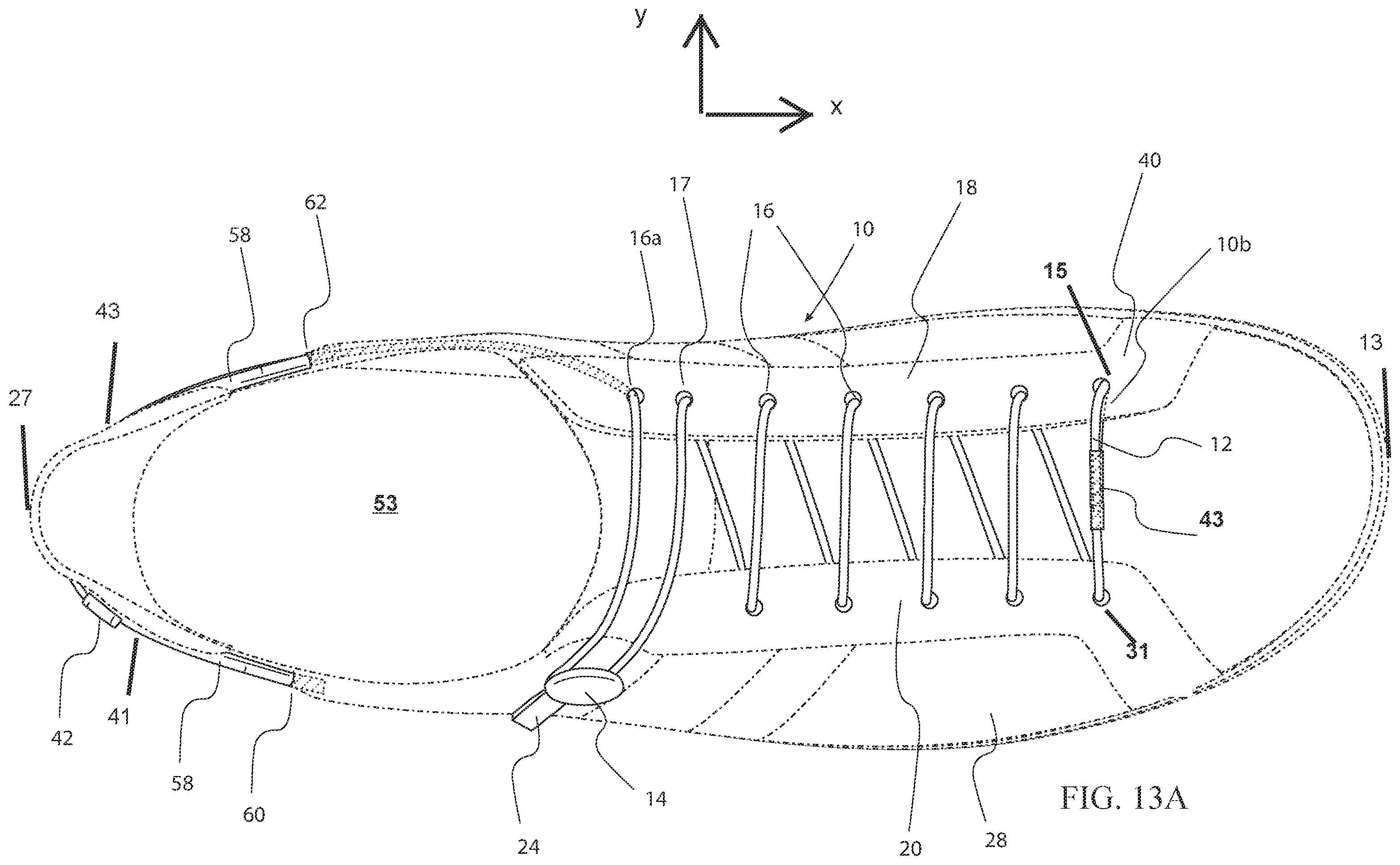 Patent US11812824 Figure 11 – Footwear closure system