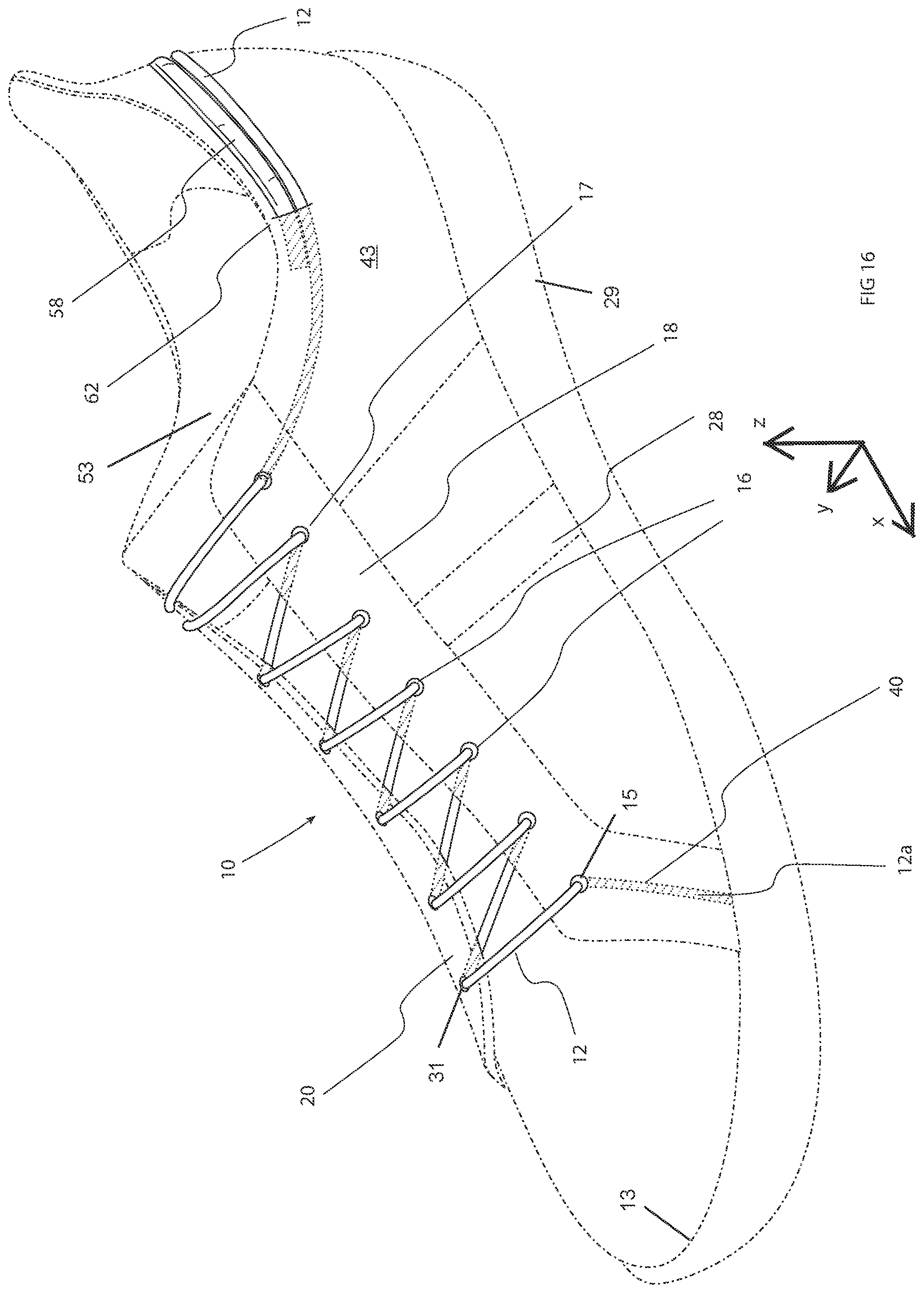 Patent US11812824 Figure 14 – Footwear closure system
