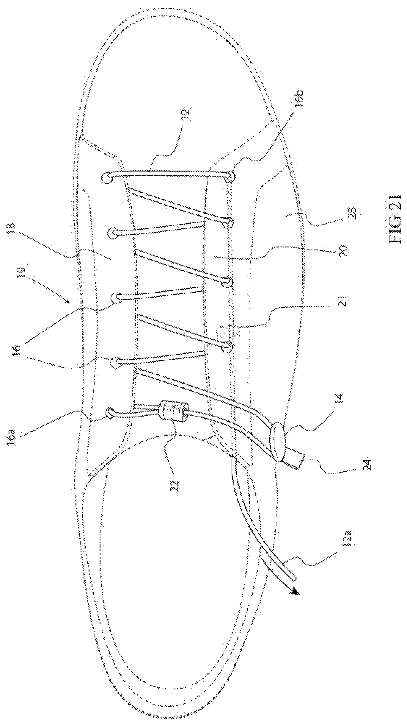 Patent US11812824 Figure 18 – Footwear closure system