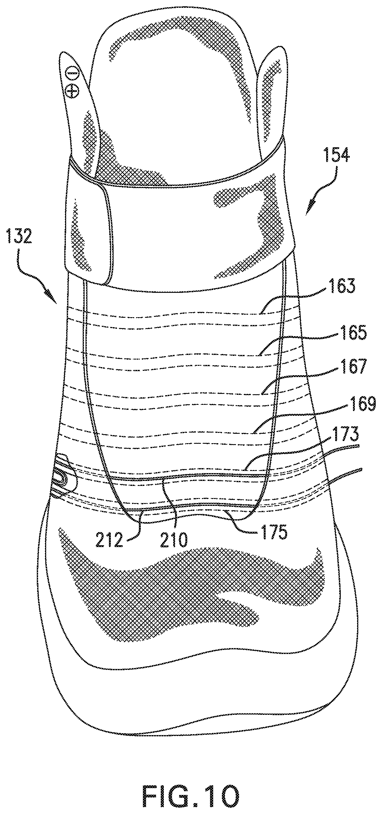 Patent US11812825 Figure 10 – Motorized tensioning device with compact spool system