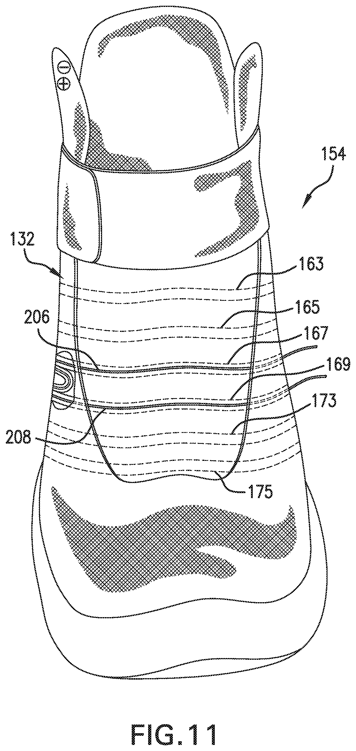 Patent US11812825 Figure 11 – Motorized tensioning device with compact spool system