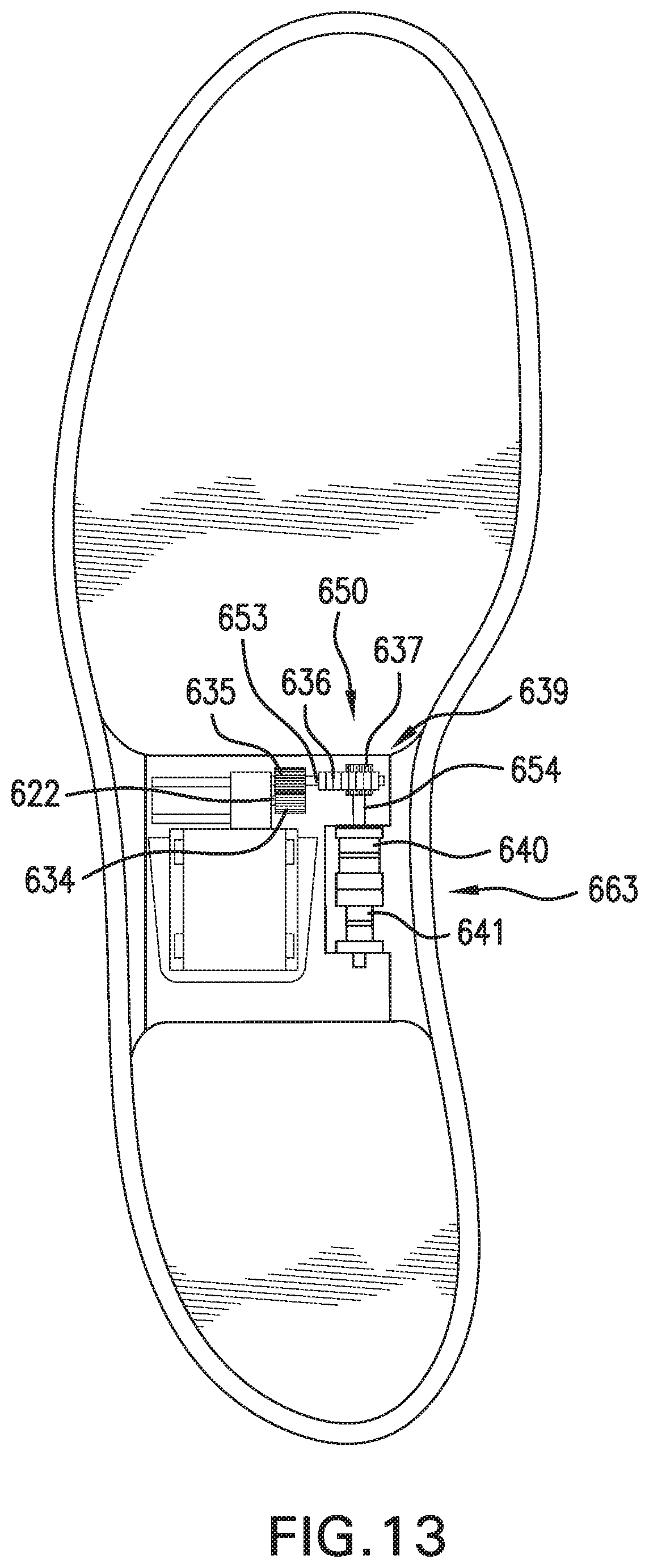 Patent US11812825 Figure 13 – Motorized tensioning device with compact spool system