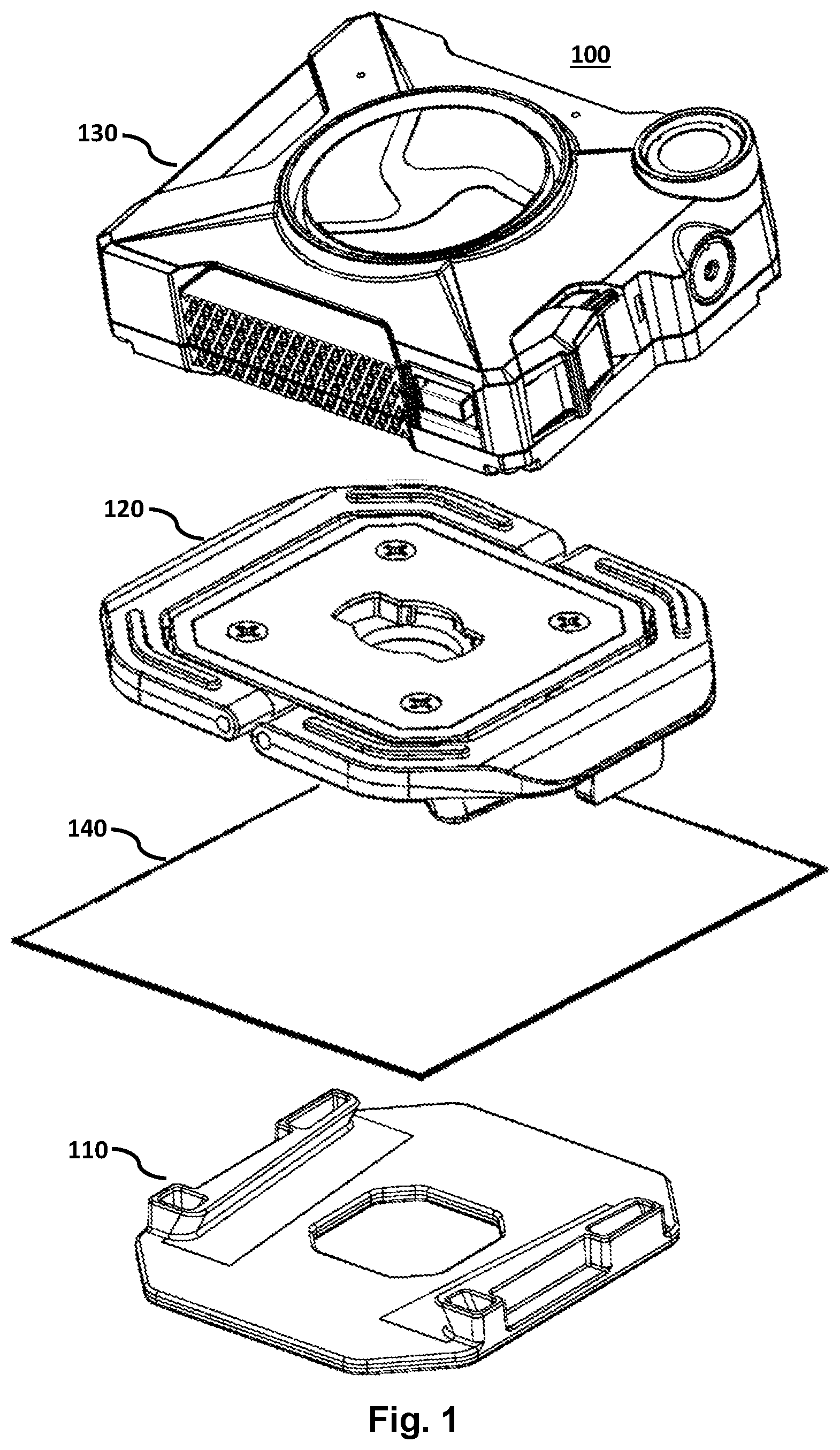Patent US11812827 Figure 1 – Adjustable mount with locking element