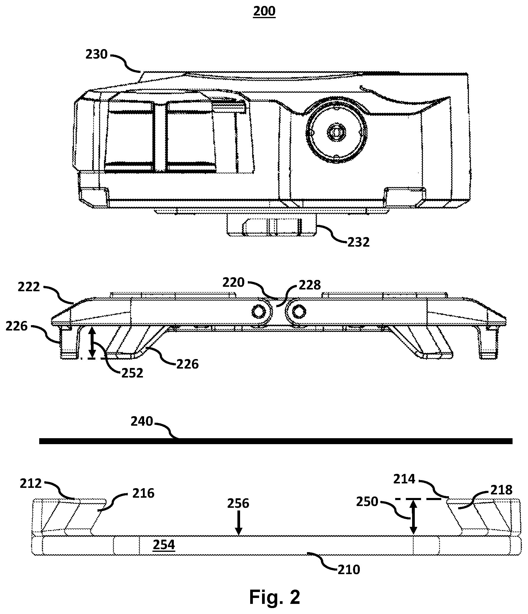 Patent US11812827 Figure 2 – Adjustable mount with locking element