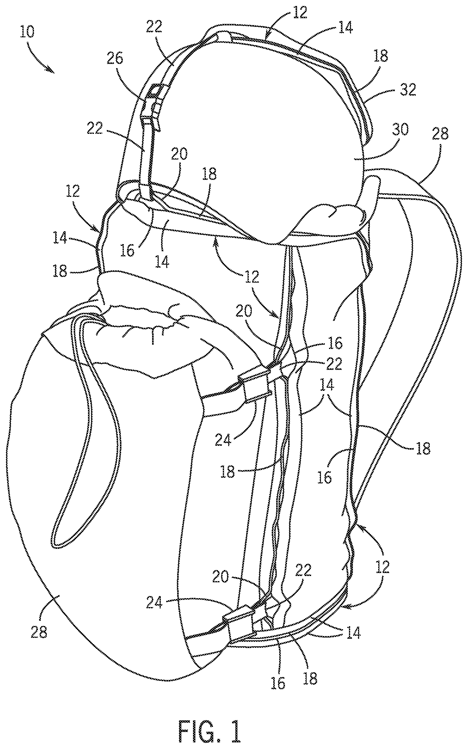 Patent US11812832 Figure 1 – Attachment system