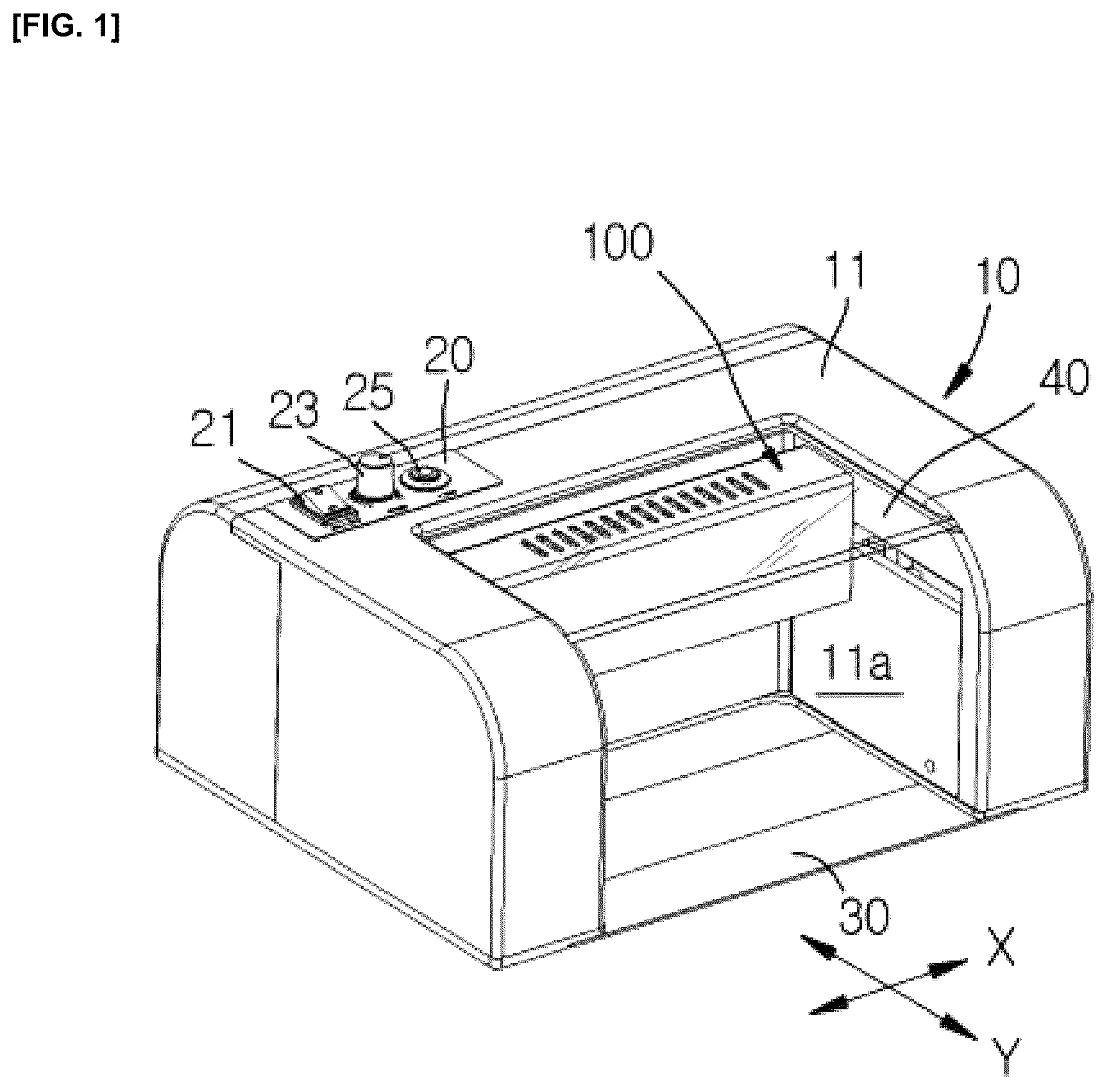 Patent US11812834 Figure 1 – Ultraviolet curing apparatus for nail art
