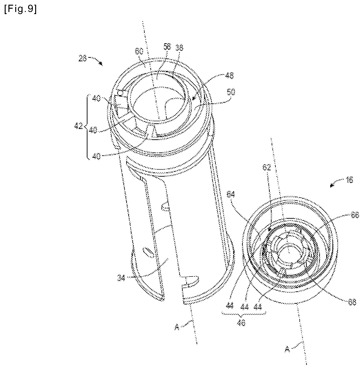Patent US11812840 Figure 6 – Container for a cosmetic product and refill for such a container