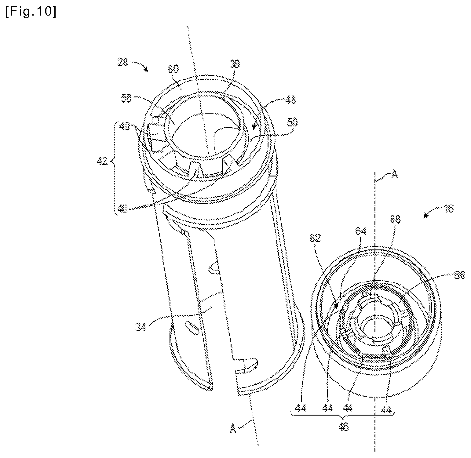 Patent US11812840 Figure 7 – Container for a cosmetic product and refill for such a container