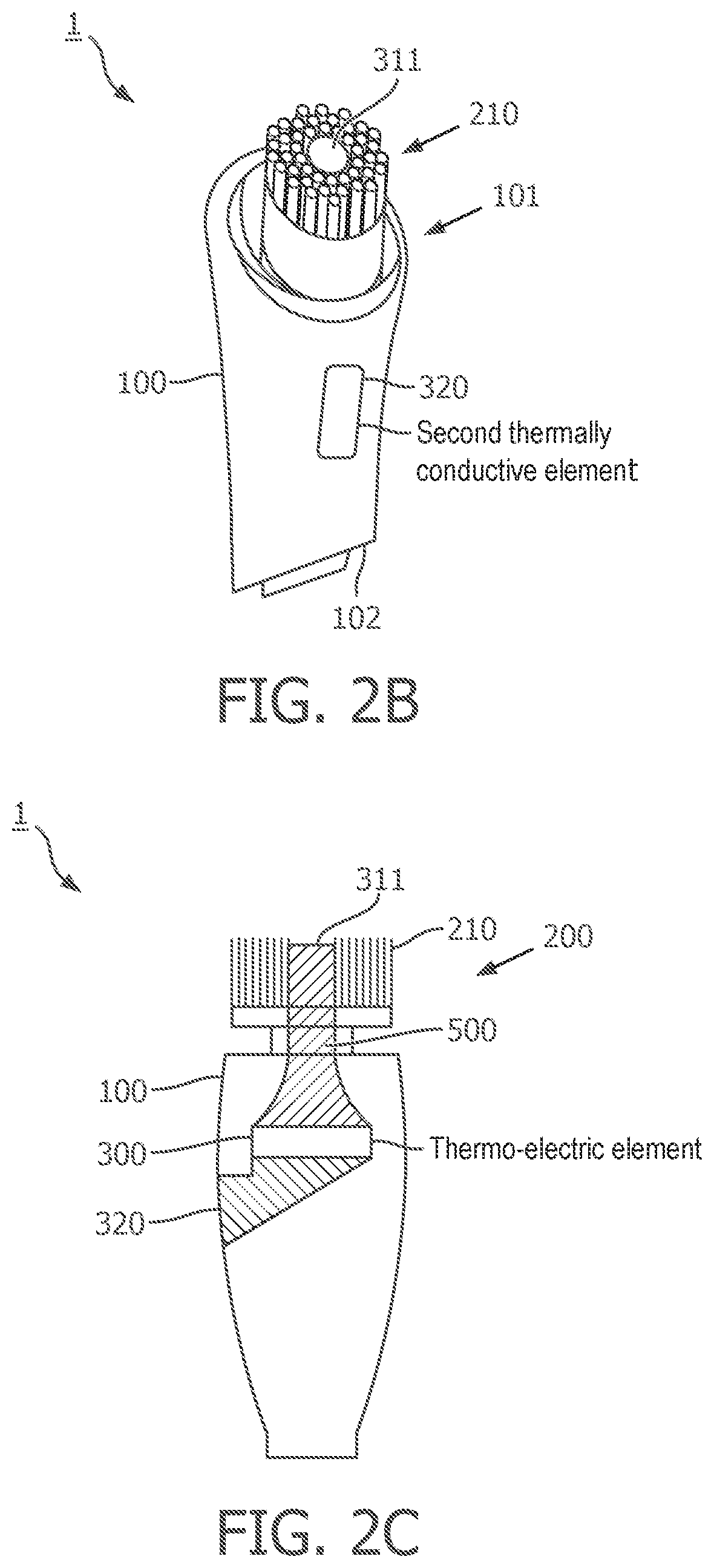 Patent US11812846 Figure 2 – Heating and cooling supply for facial brush