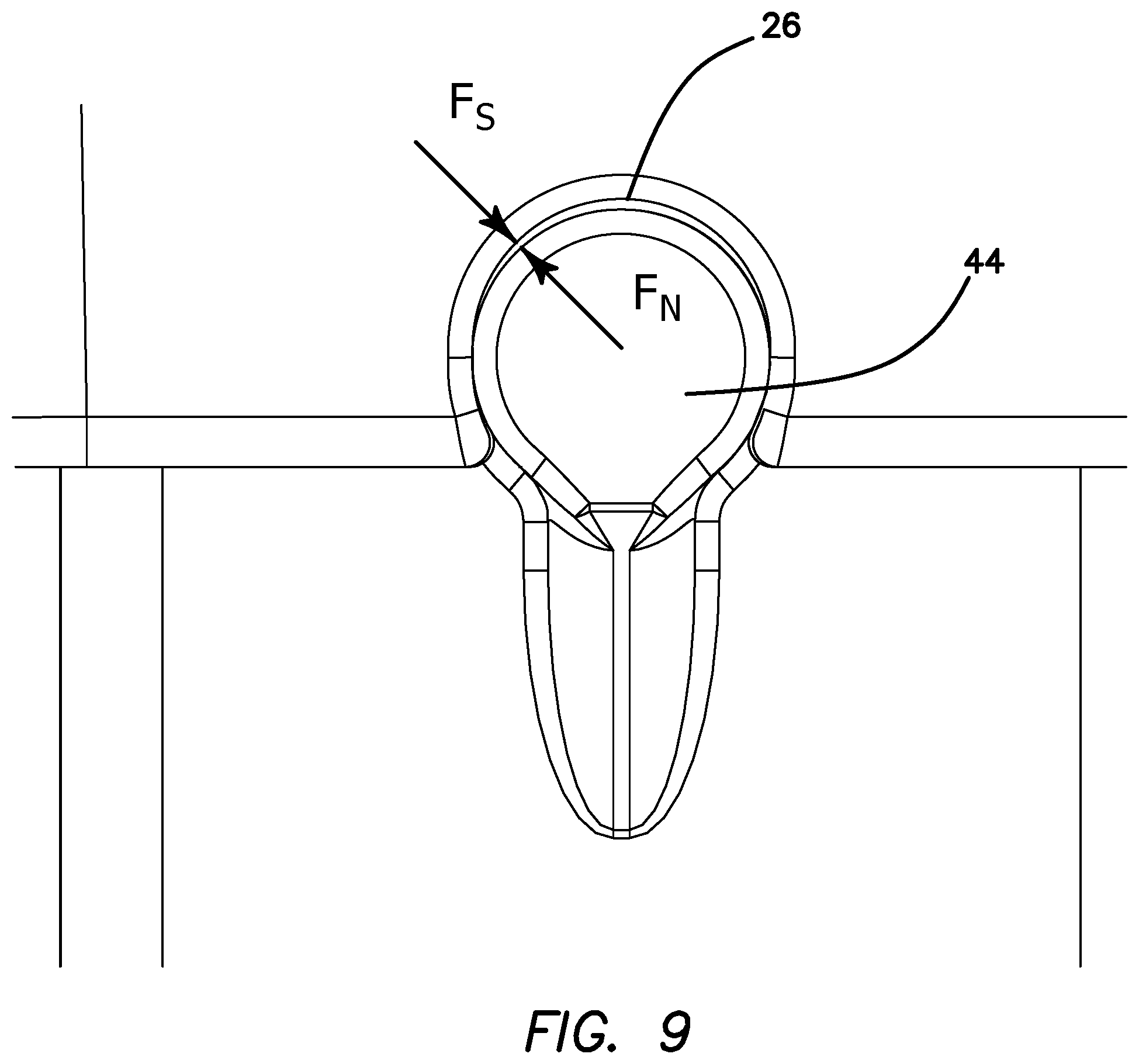 Patent US11812847 Figure 13 – Shelving system for resisting applied shear forces and method for forming the same