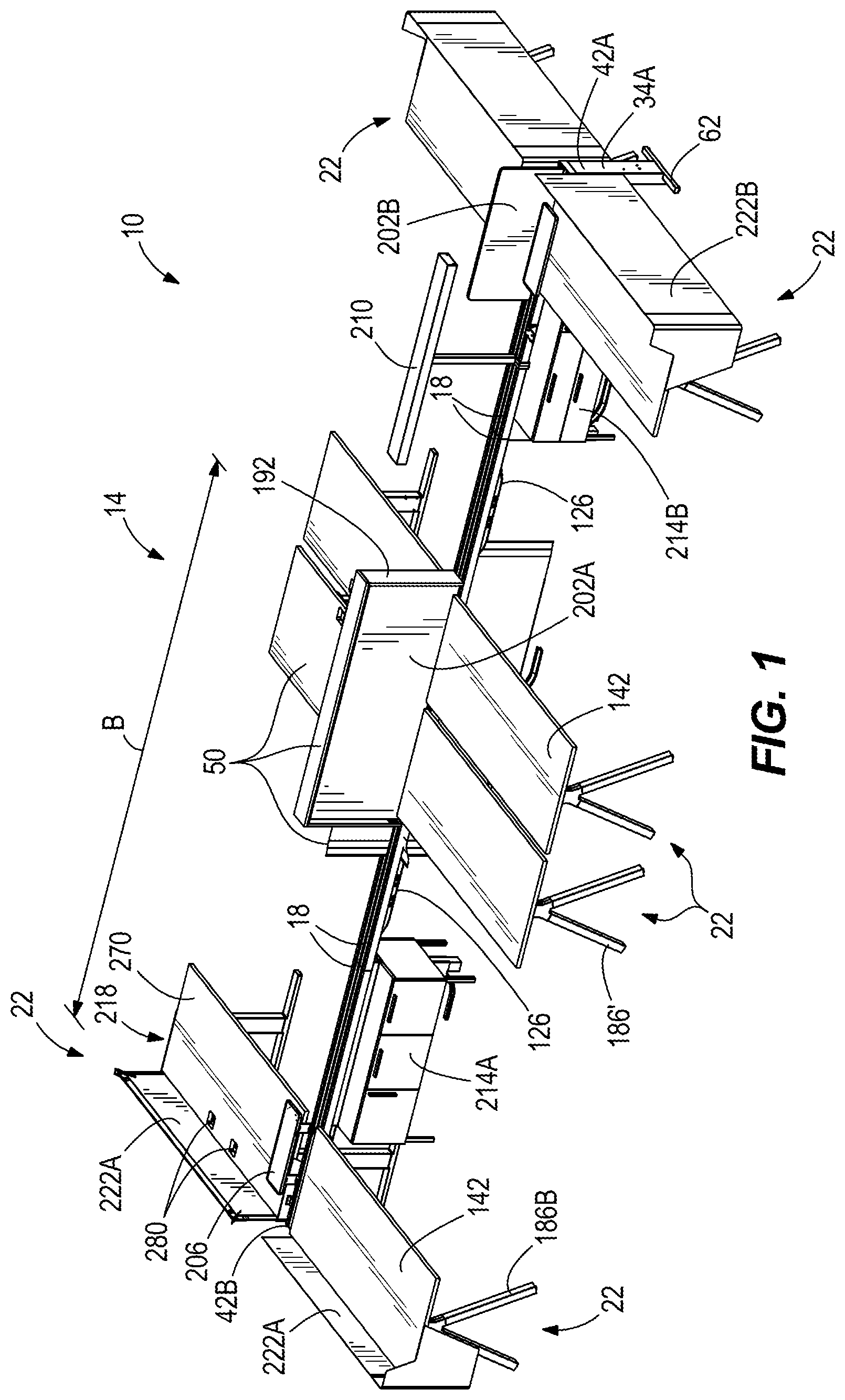 Patent US11812848 Figure 1 – Furniture system