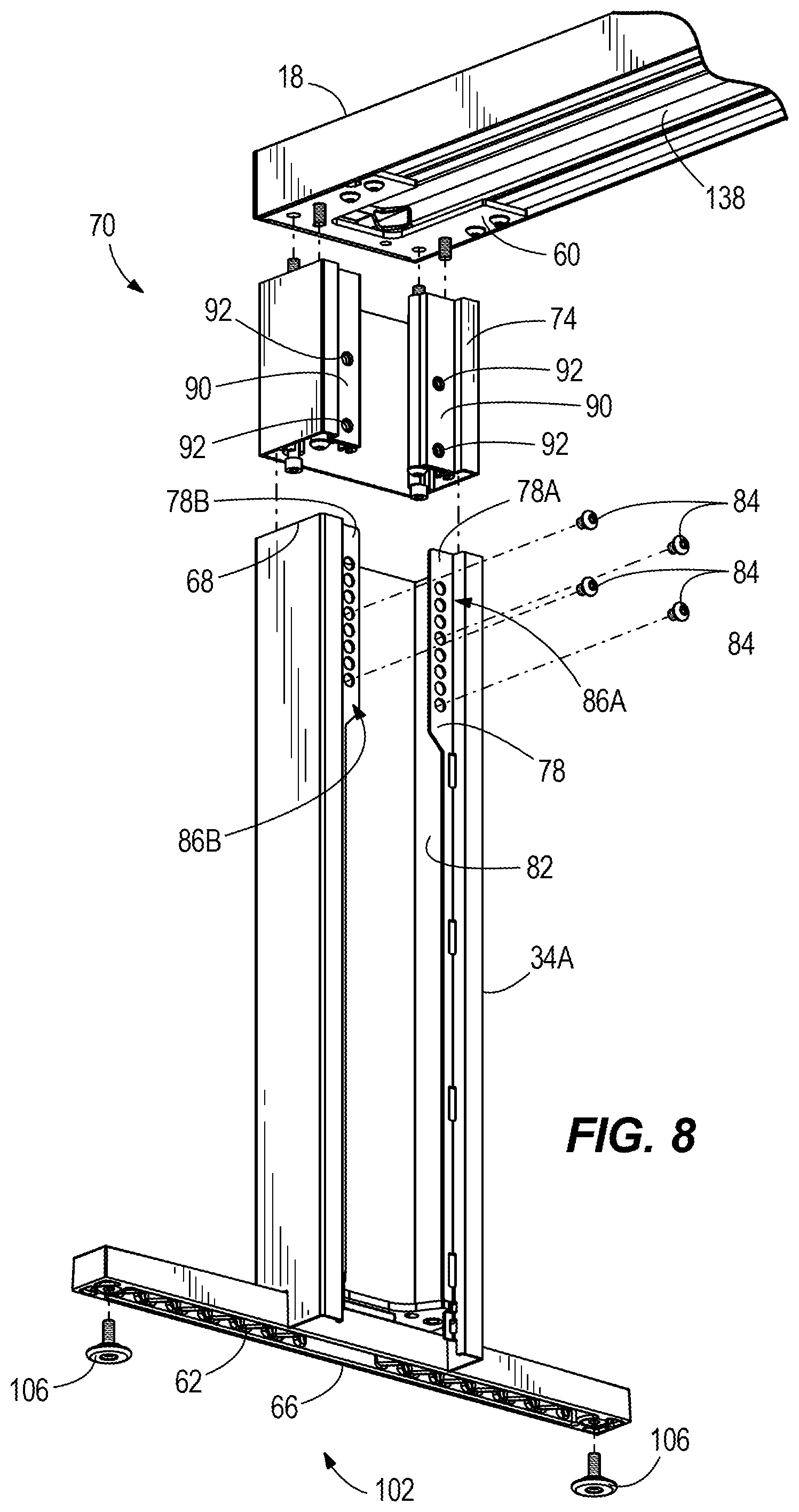 Patent US11812848 Figure 7 – Furniture system