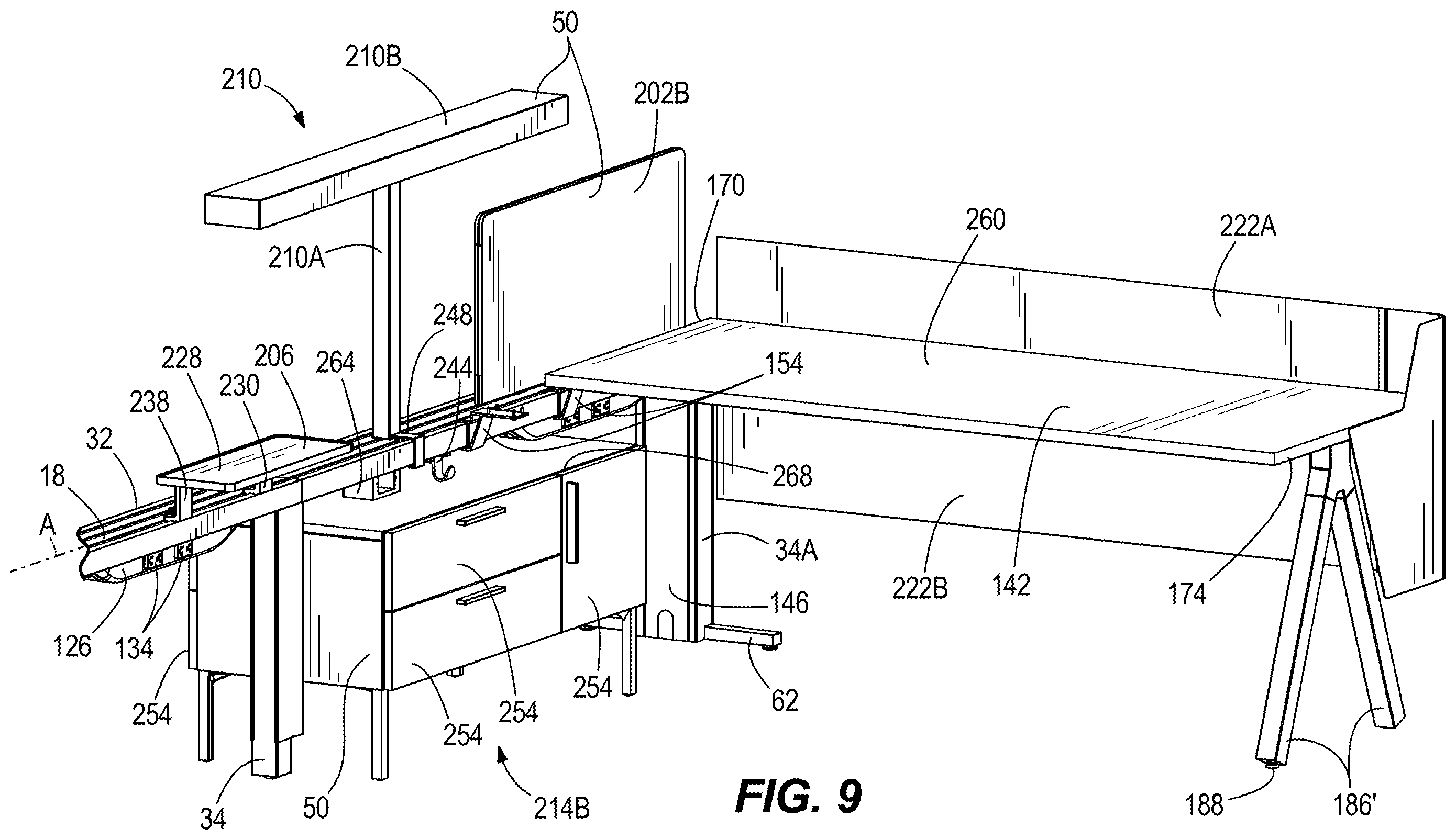 Patent US11812848 Figure 8 – Furniture system