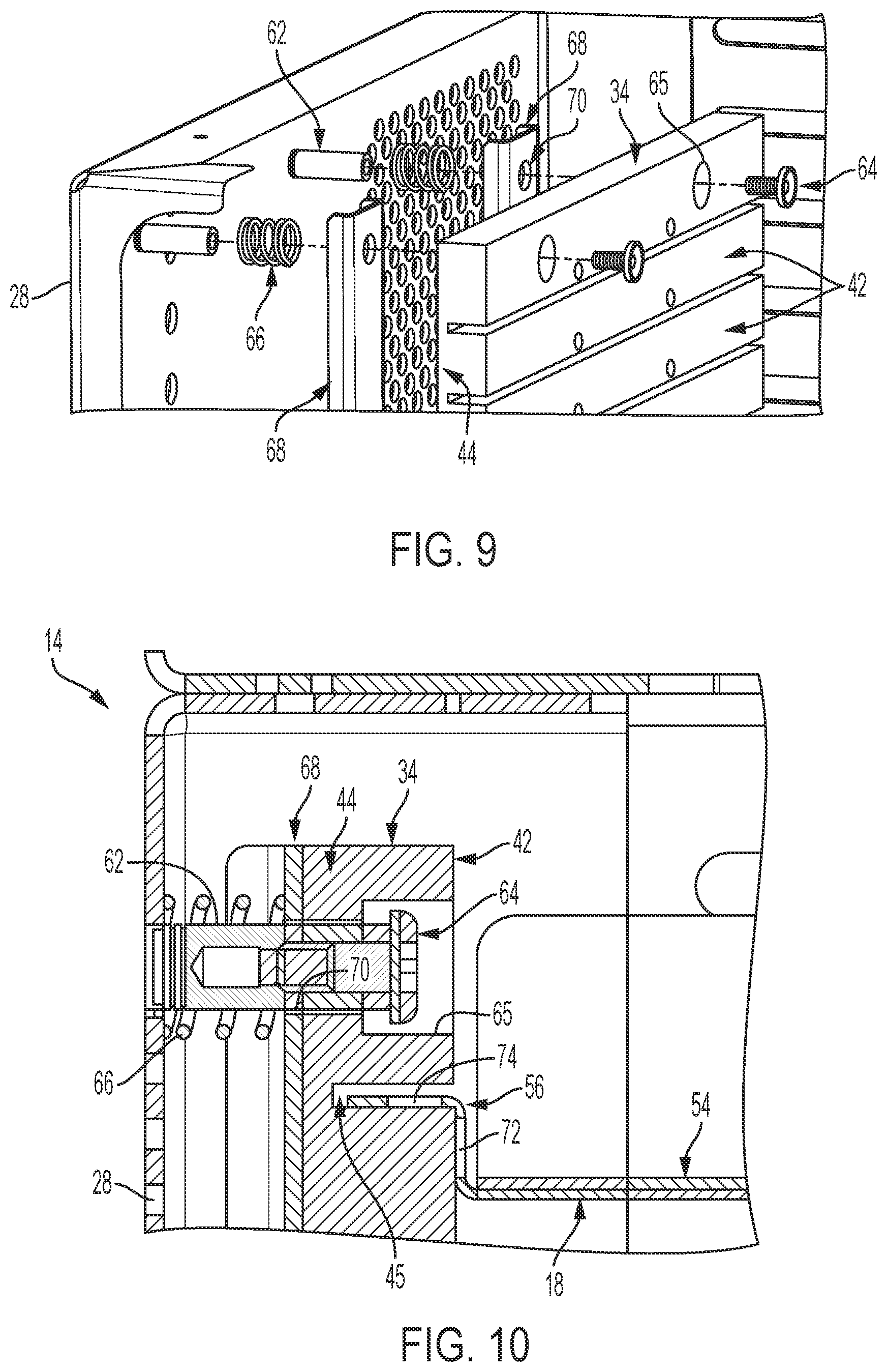Patent US11812851 Figure 5 – Storage device with drawer retainer and stabilizer