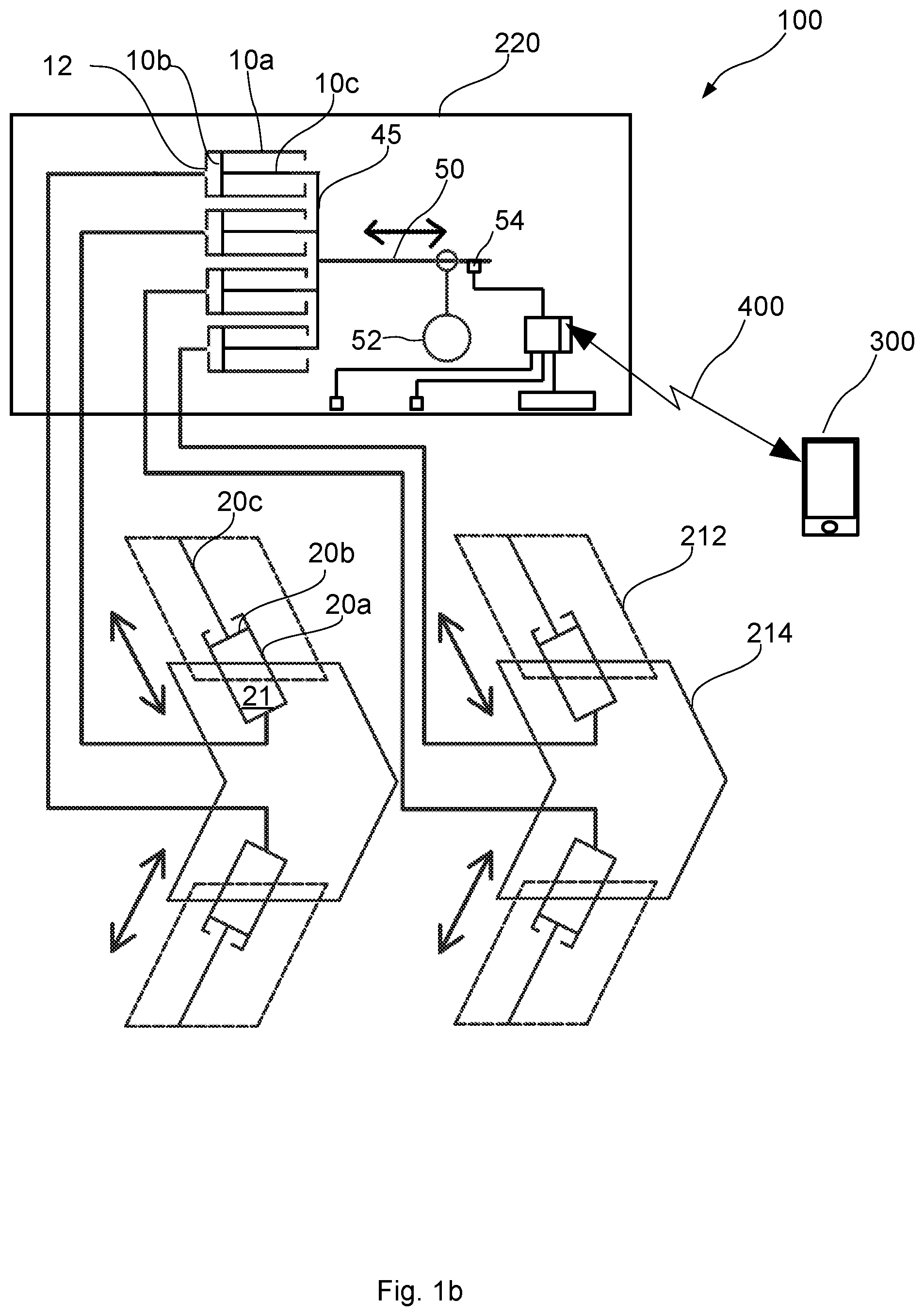 Patent US11812852 Figure 2 – Actuator system and multifunctional table comprising such an actuator system