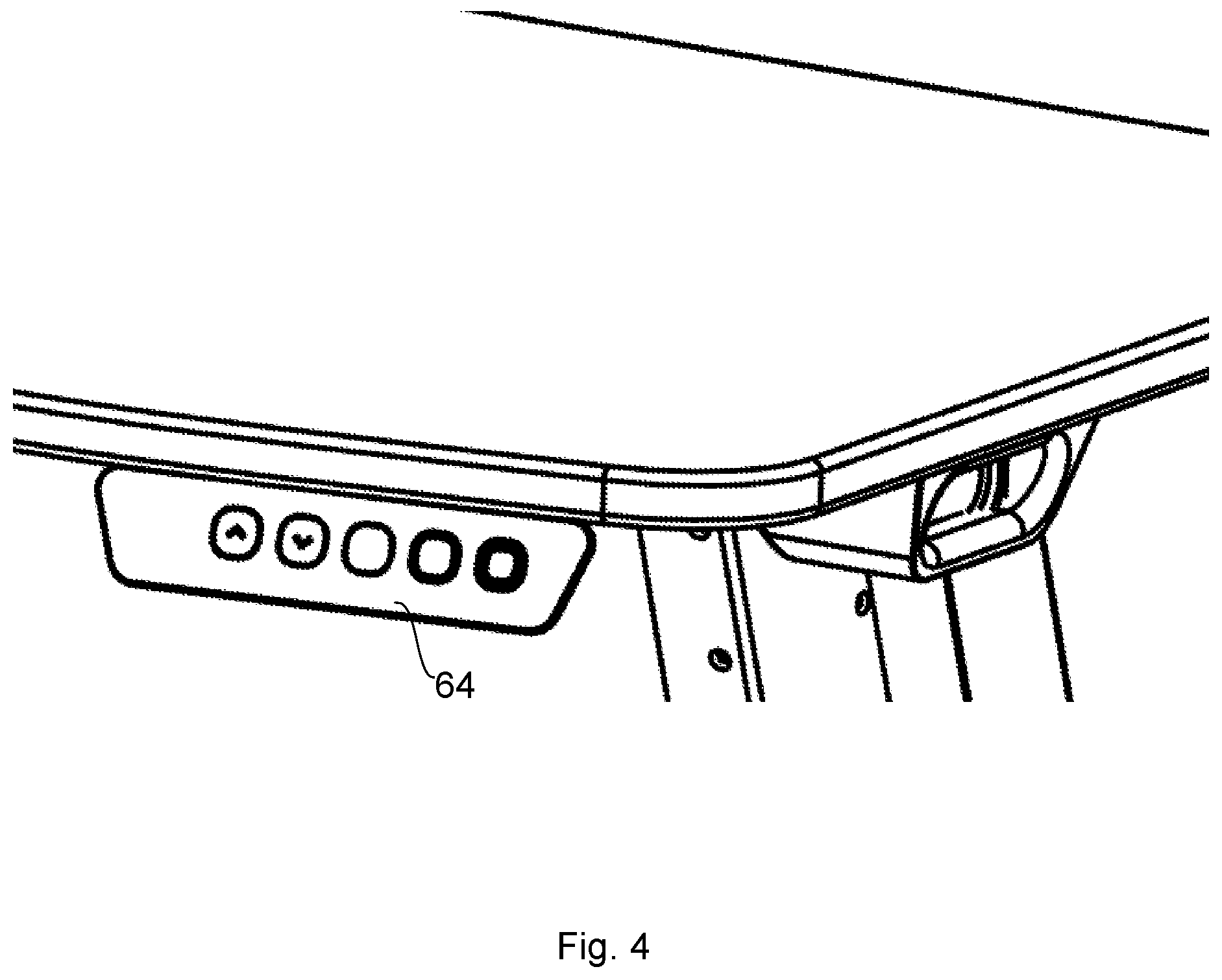 Patent US11812852 Figure 5 – Actuator system and multifunctional table comprising such an actuator system