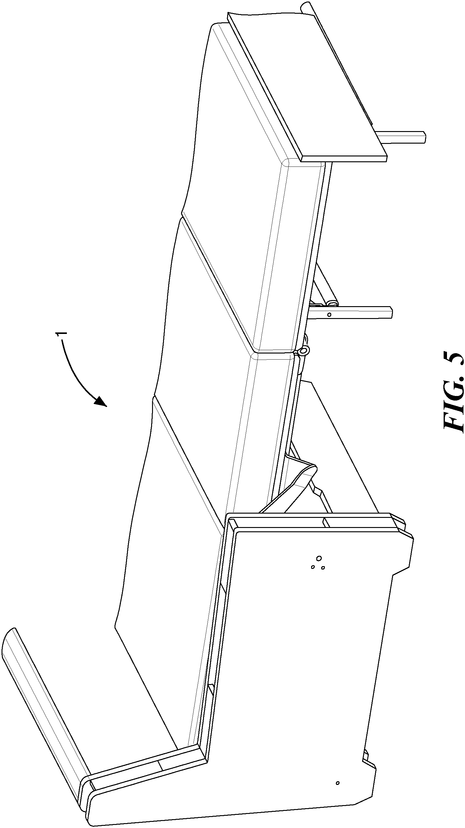 Patent US11812855 Figure 5 – Easily operated sofa bed