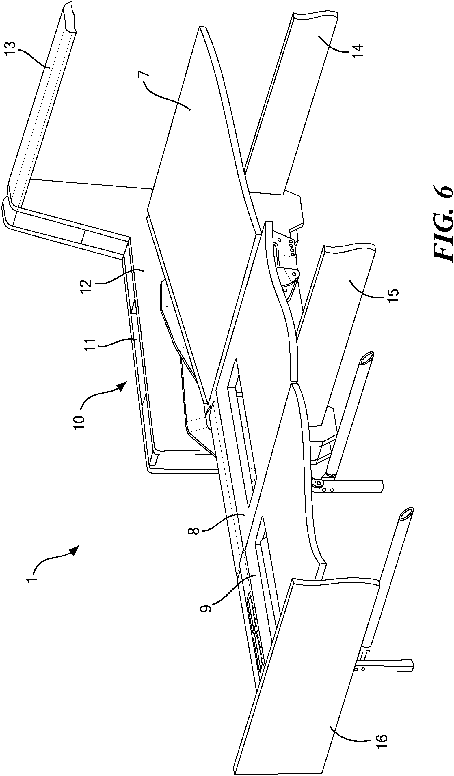 Patent US11812855 Figure 6 – Easily operated sofa bed