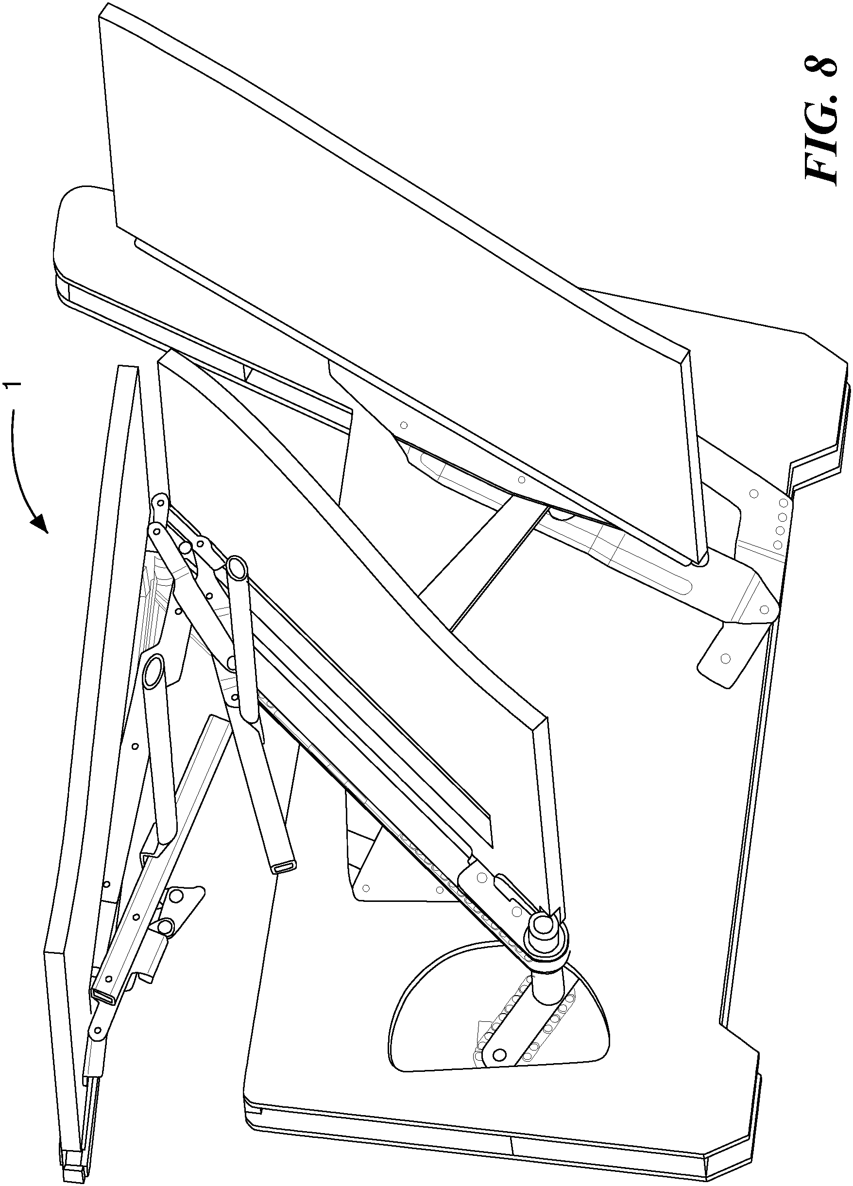 Patent US11812855 Figure 8 – Easily operated sofa bed