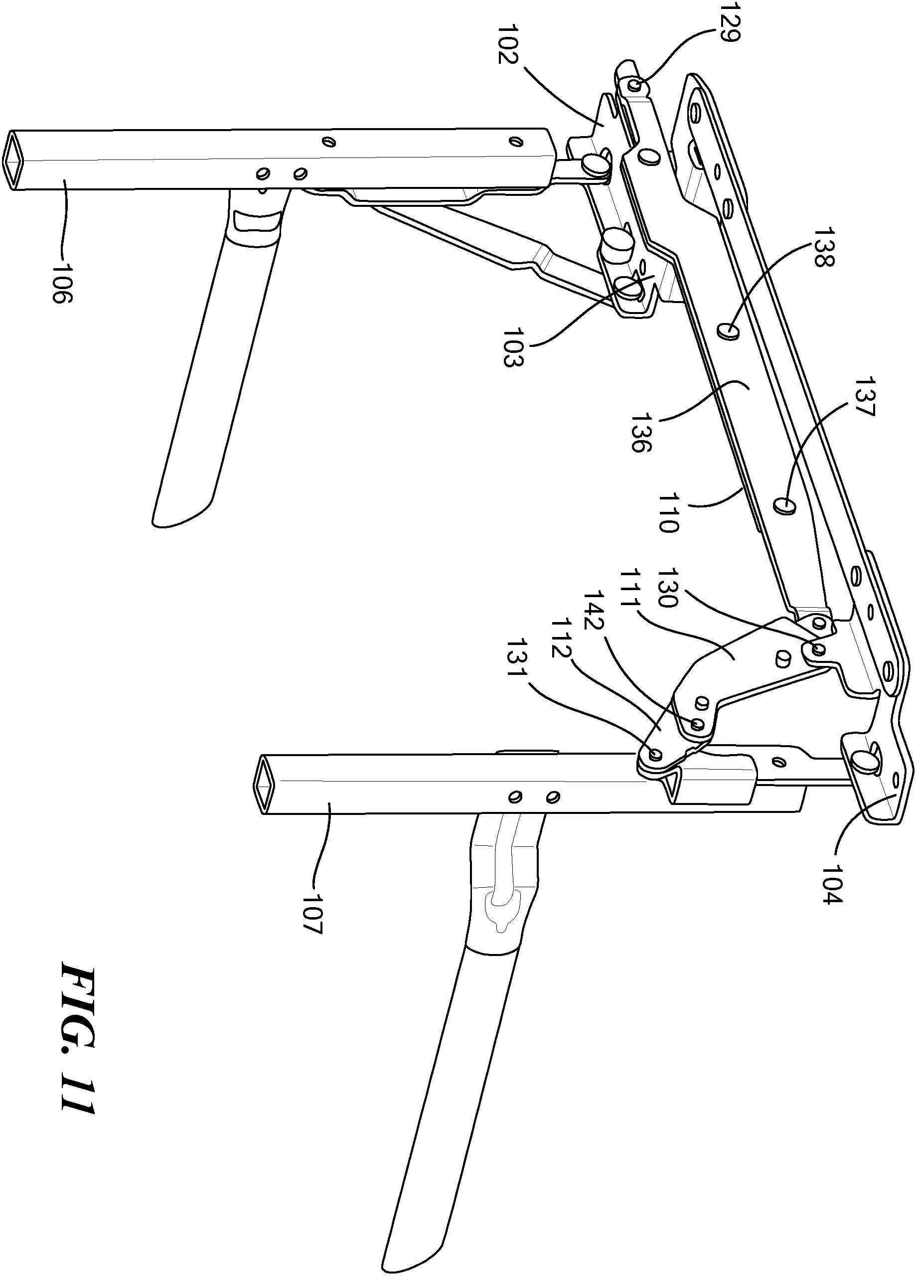 Patent US11812855 Figure 11 – Easily operated sofa bed