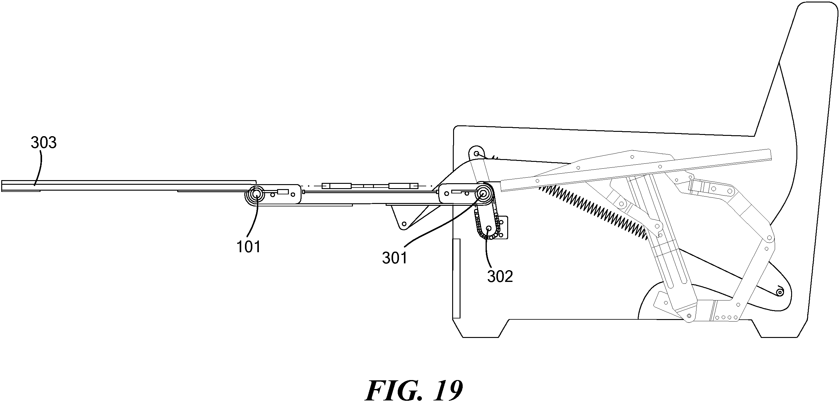 Patent US11812855 Figure 19 – Easily operated sofa bed