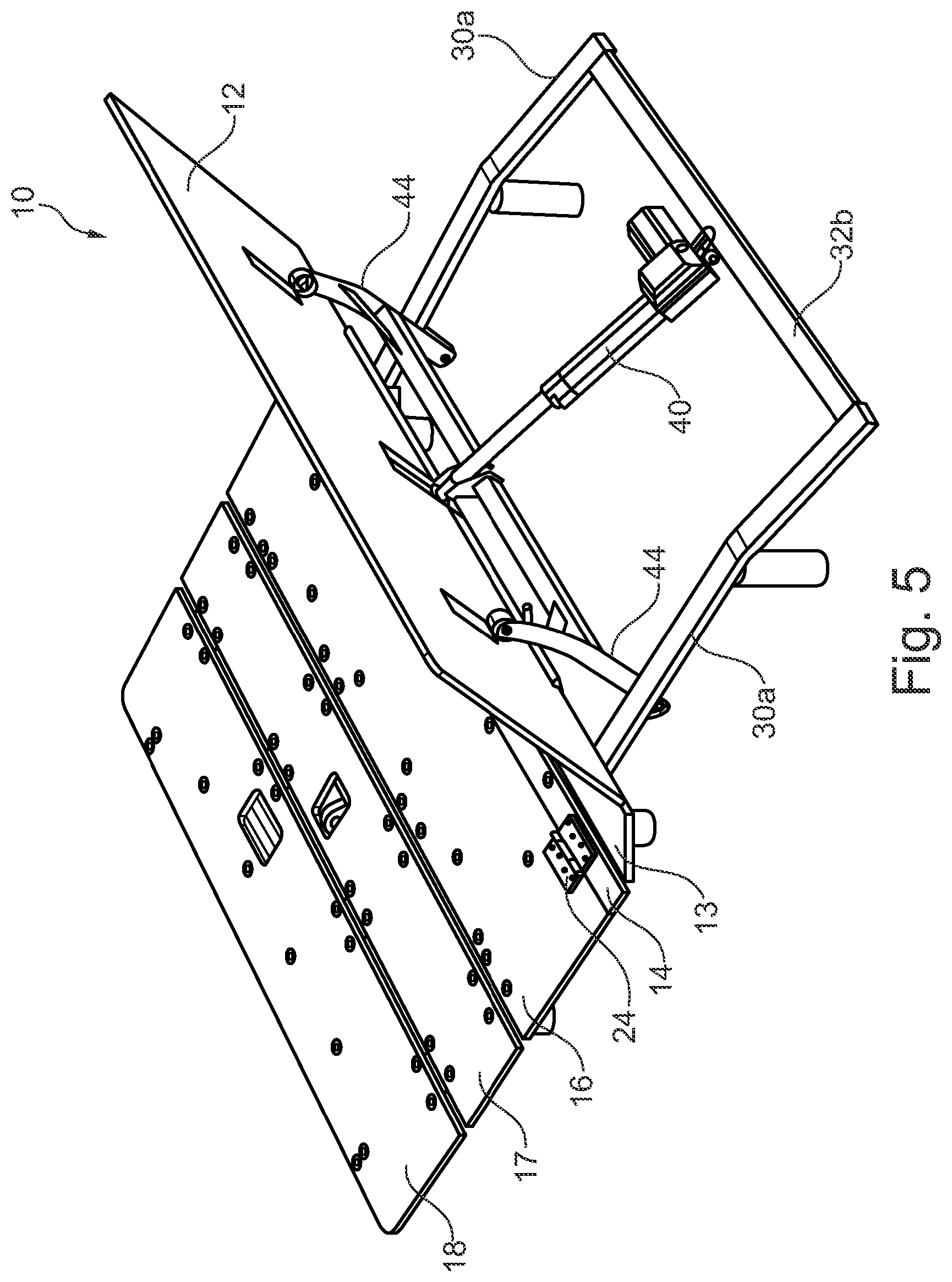 Patent US11812857 Figure 5 – Adjustable furniture