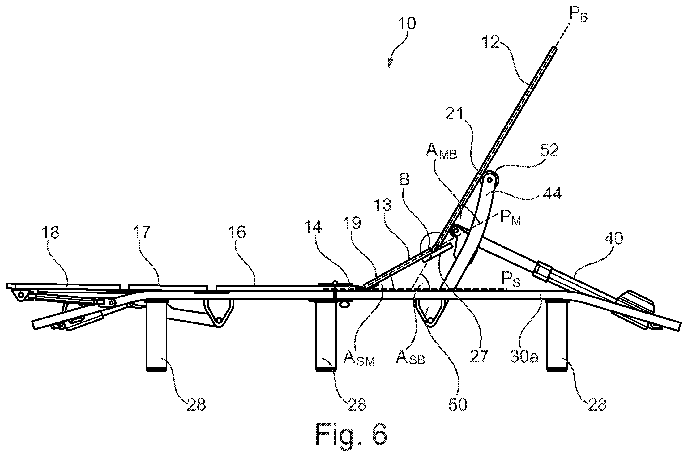 Patent US11812857 Figure 6 – Adjustable furniture