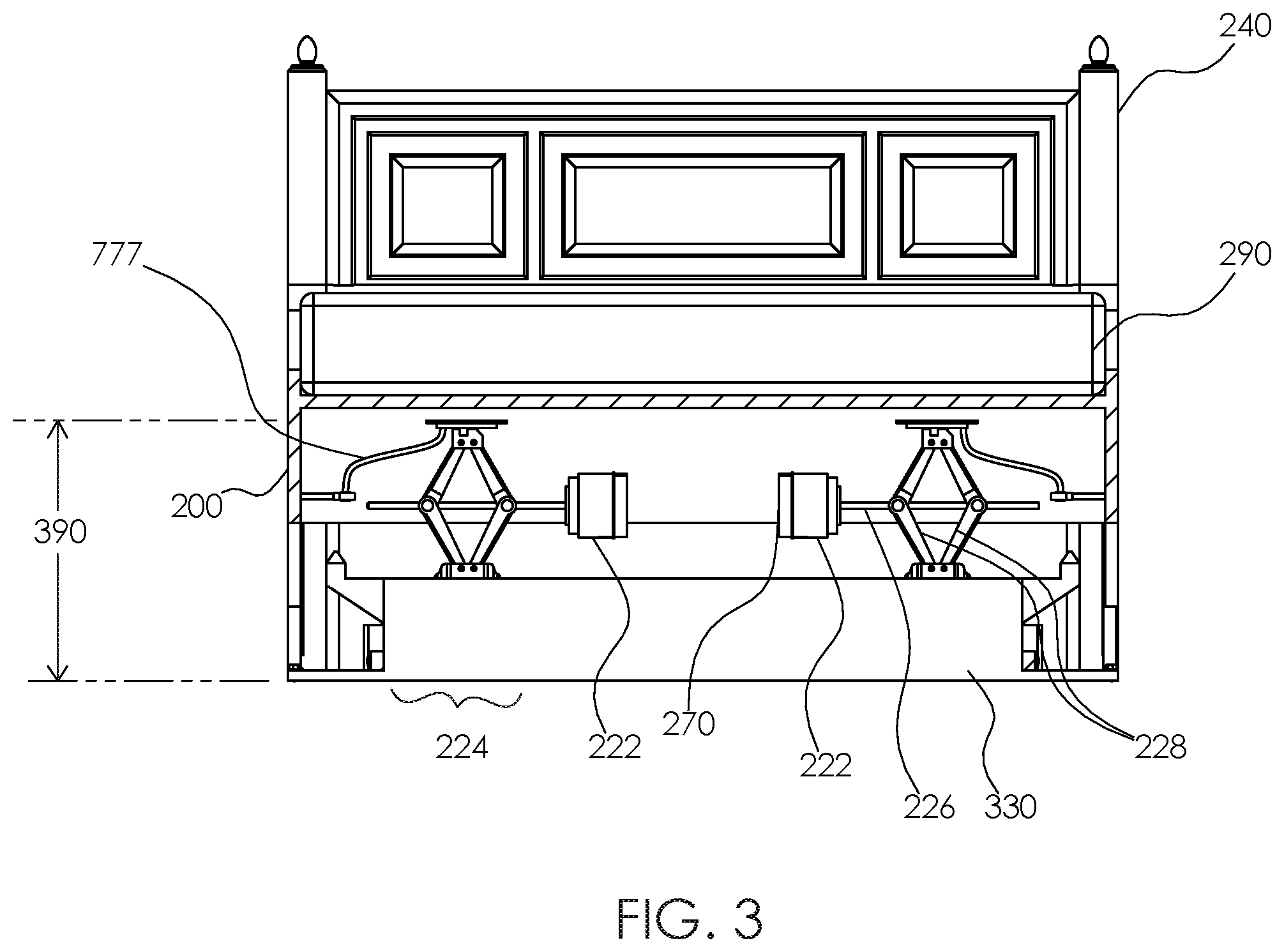 Patent US11812858 Figure 2 – Programmable rocking bed