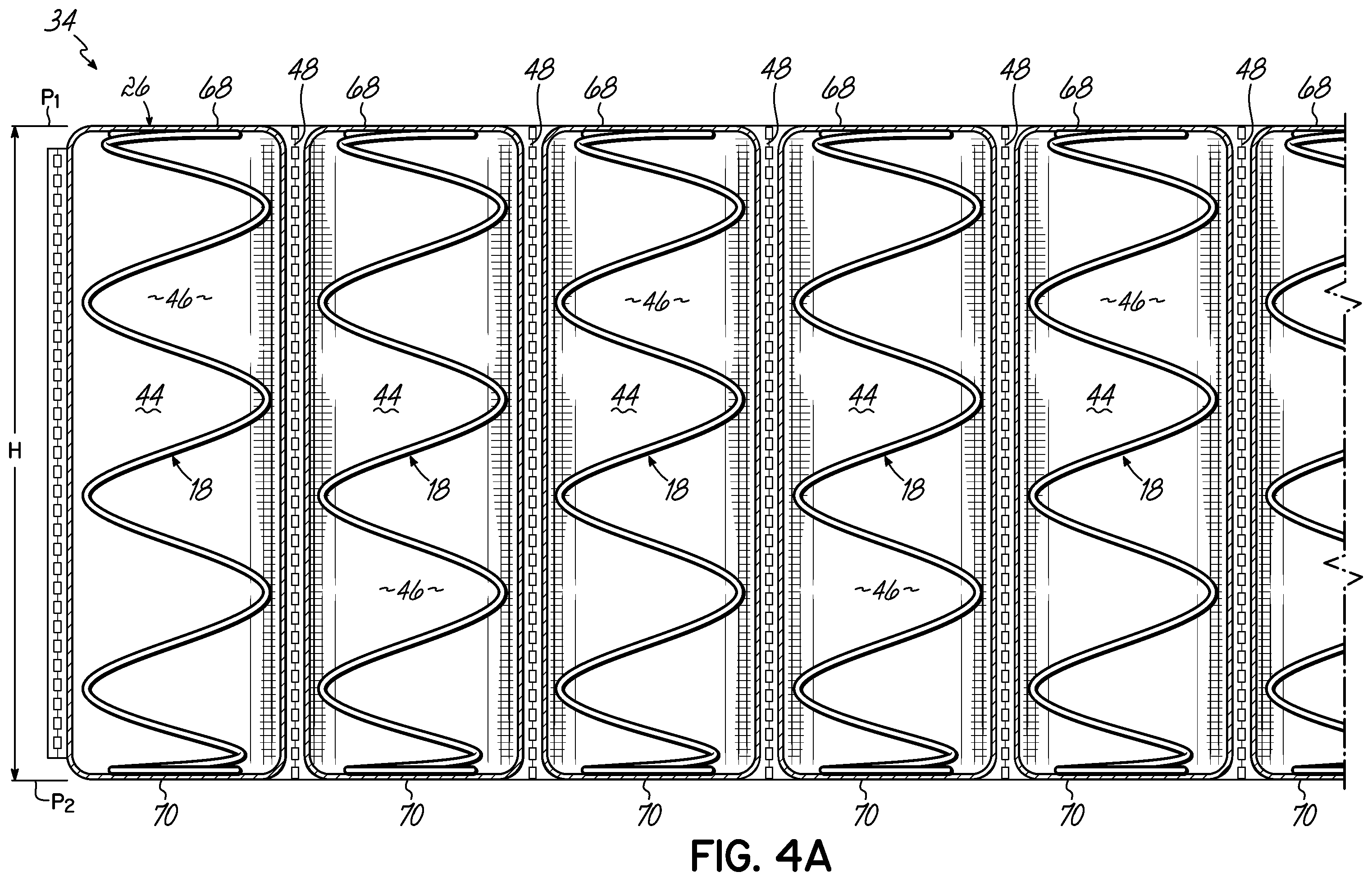 Patent US11812860 Figure 5 – Method of making pocketed spring assembly with substrate