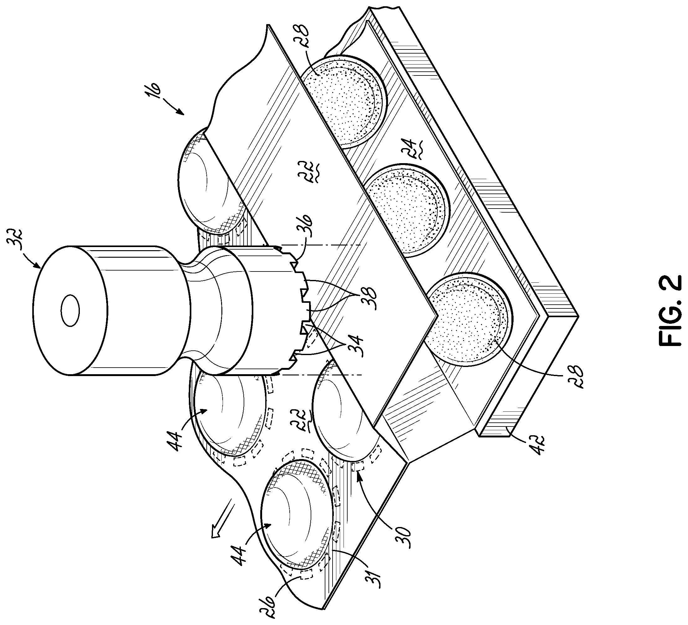 Patent US11812861 Figure 3 – Comfort layer with liquid pods and method of making same