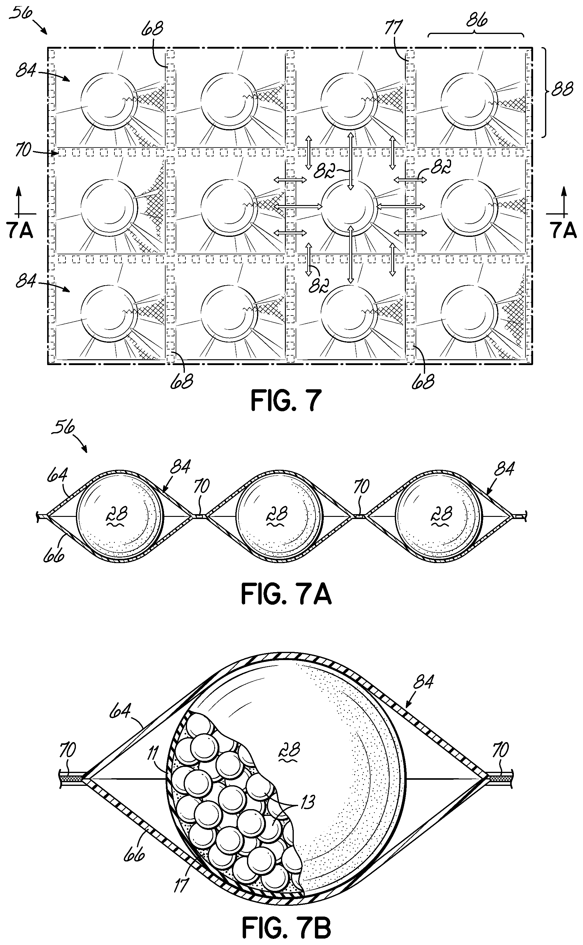 Patent US11812861 Figure 11 – Comfort layer with liquid pods and method of making same