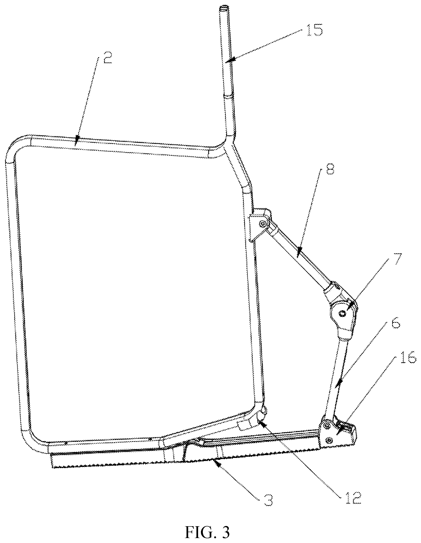 Patent US11812862 Figure 3 – Foldable rocking chair