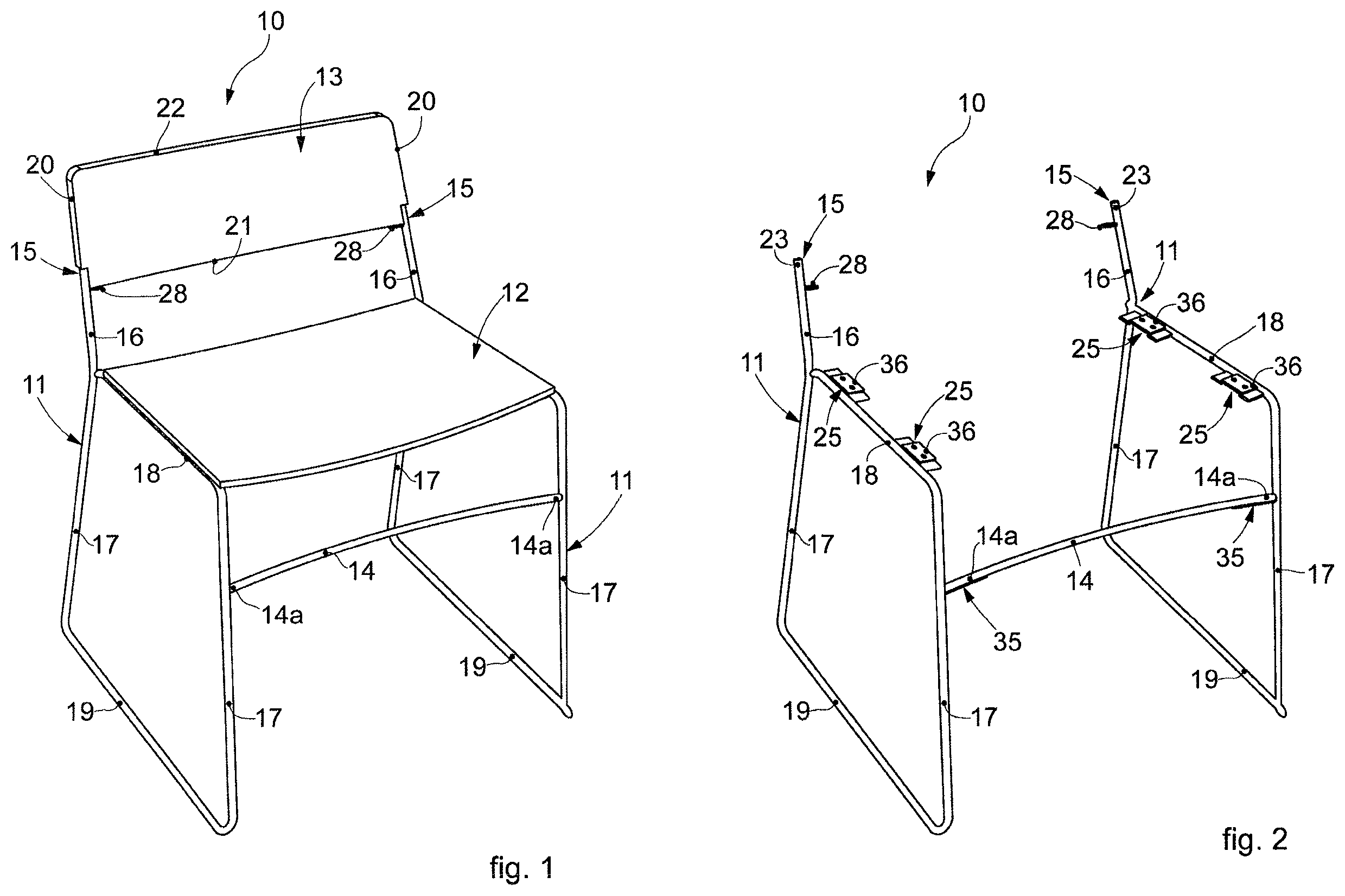 Patent US11812864 Figure 1 – Chair