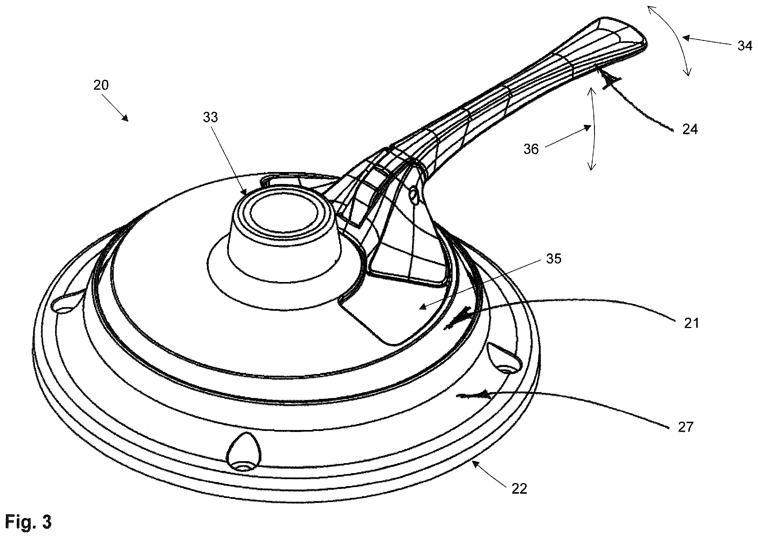 Patent US11812865 Figure 3 – Control mechanism for a chair