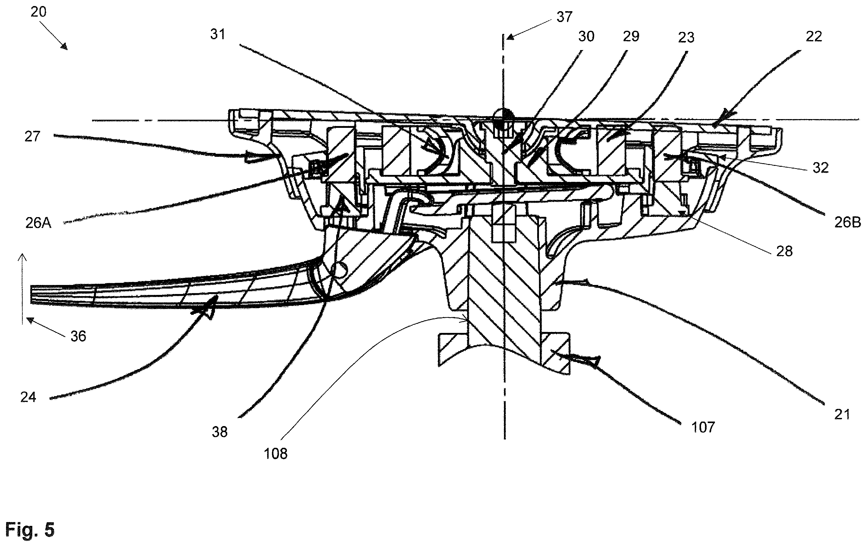 Patent US11812865 Figure 5 – Control mechanism for a chair