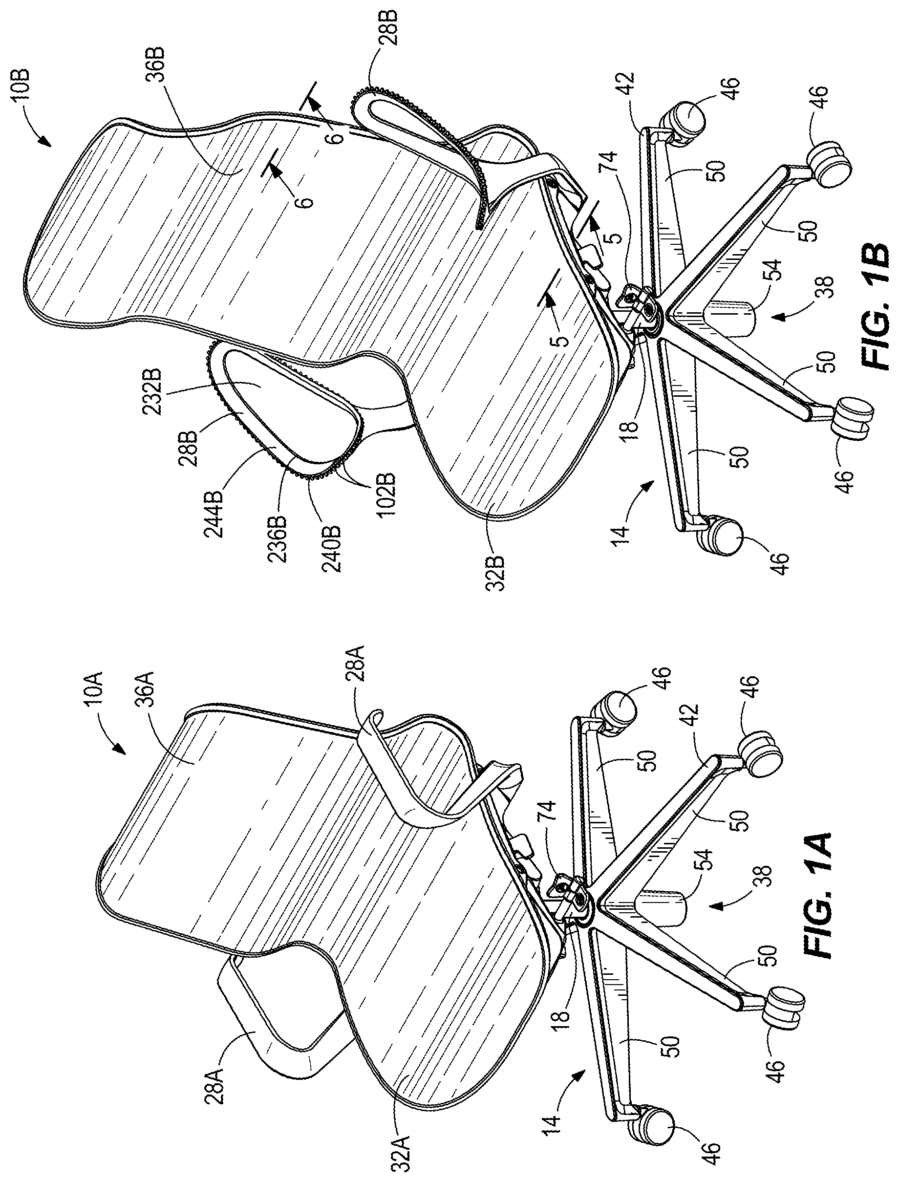 Patent US11812866 Figure 1 – Attachment structure for suspension seating