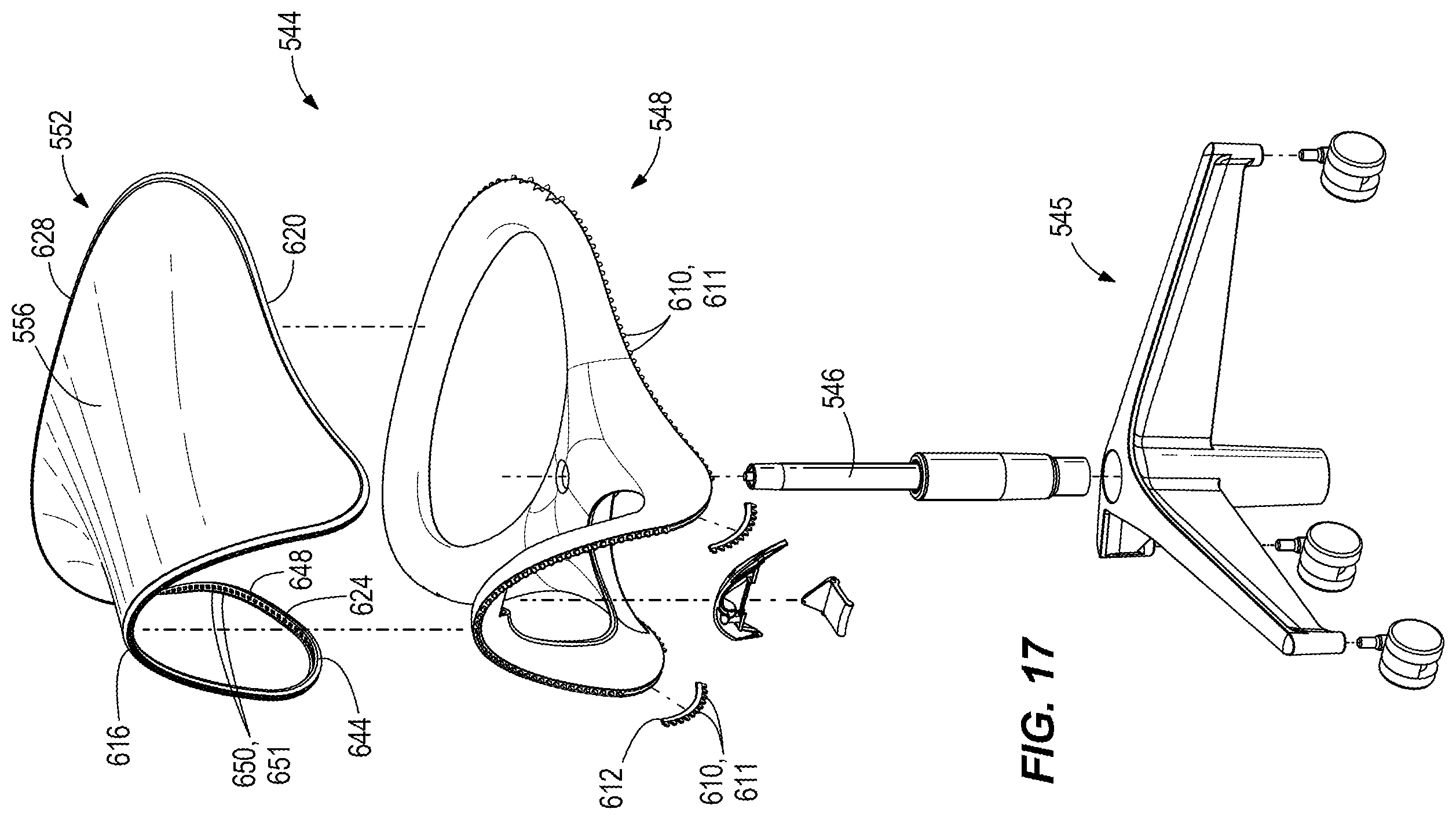 Patent US11812866 Figure 16 – Attachment structure for suspension seating
