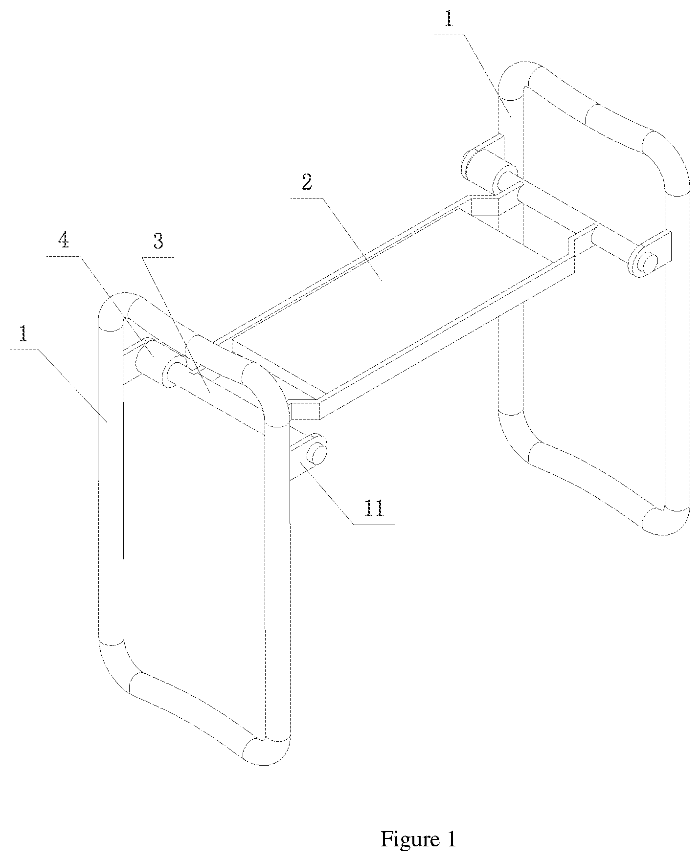 Patent US11812869 Figure 1 – Gardening stool