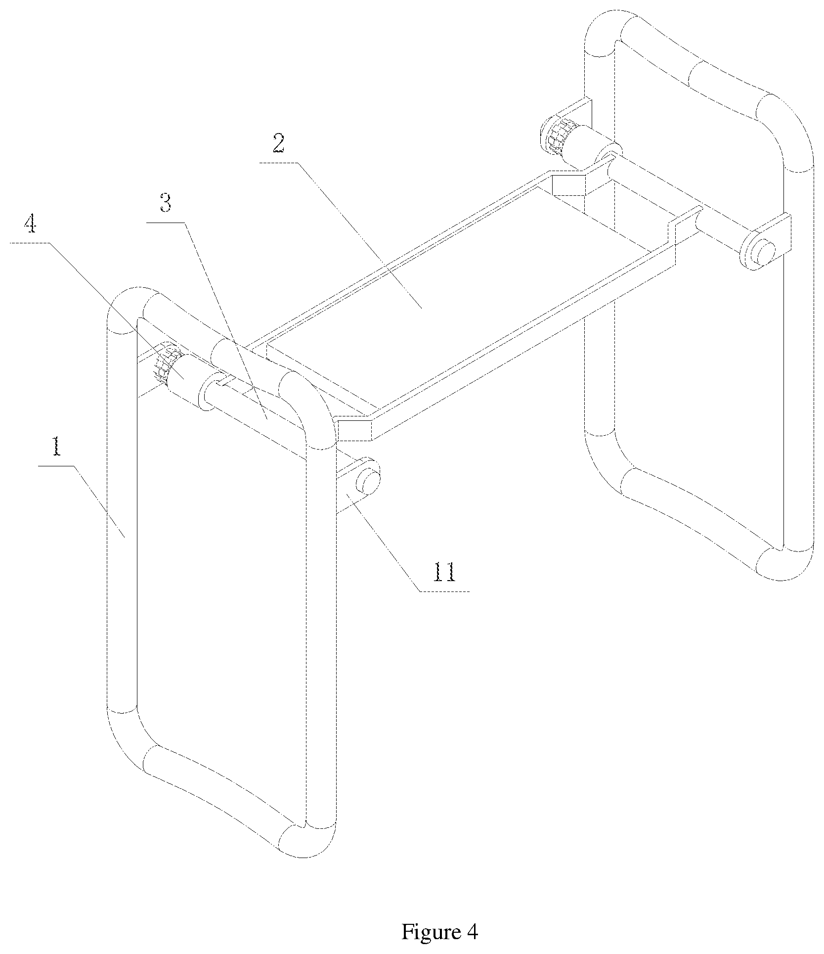 Patent US11812869 Figure 4 – Gardening stool