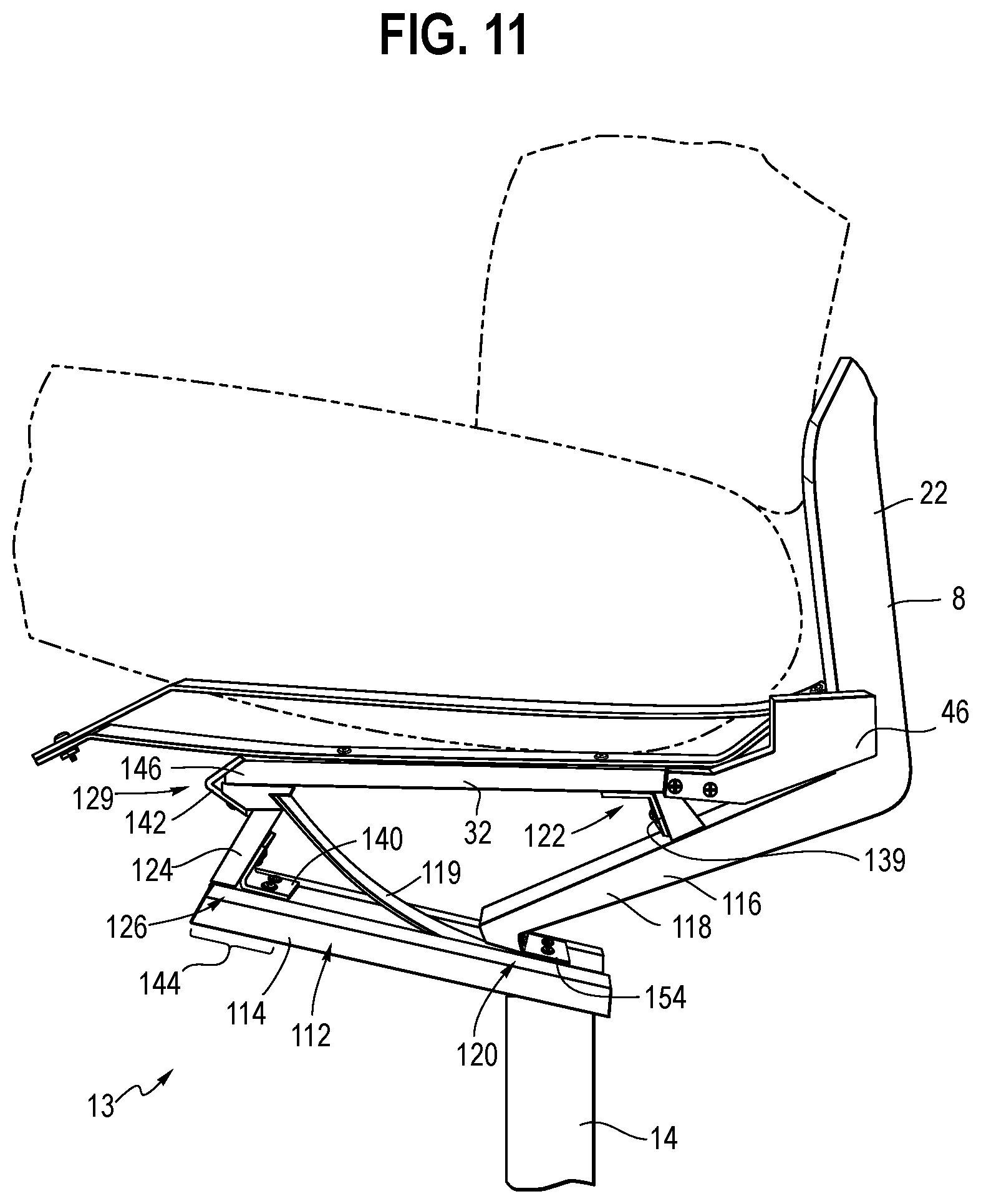 Patent US11812870 Figure 7 – Body support structure