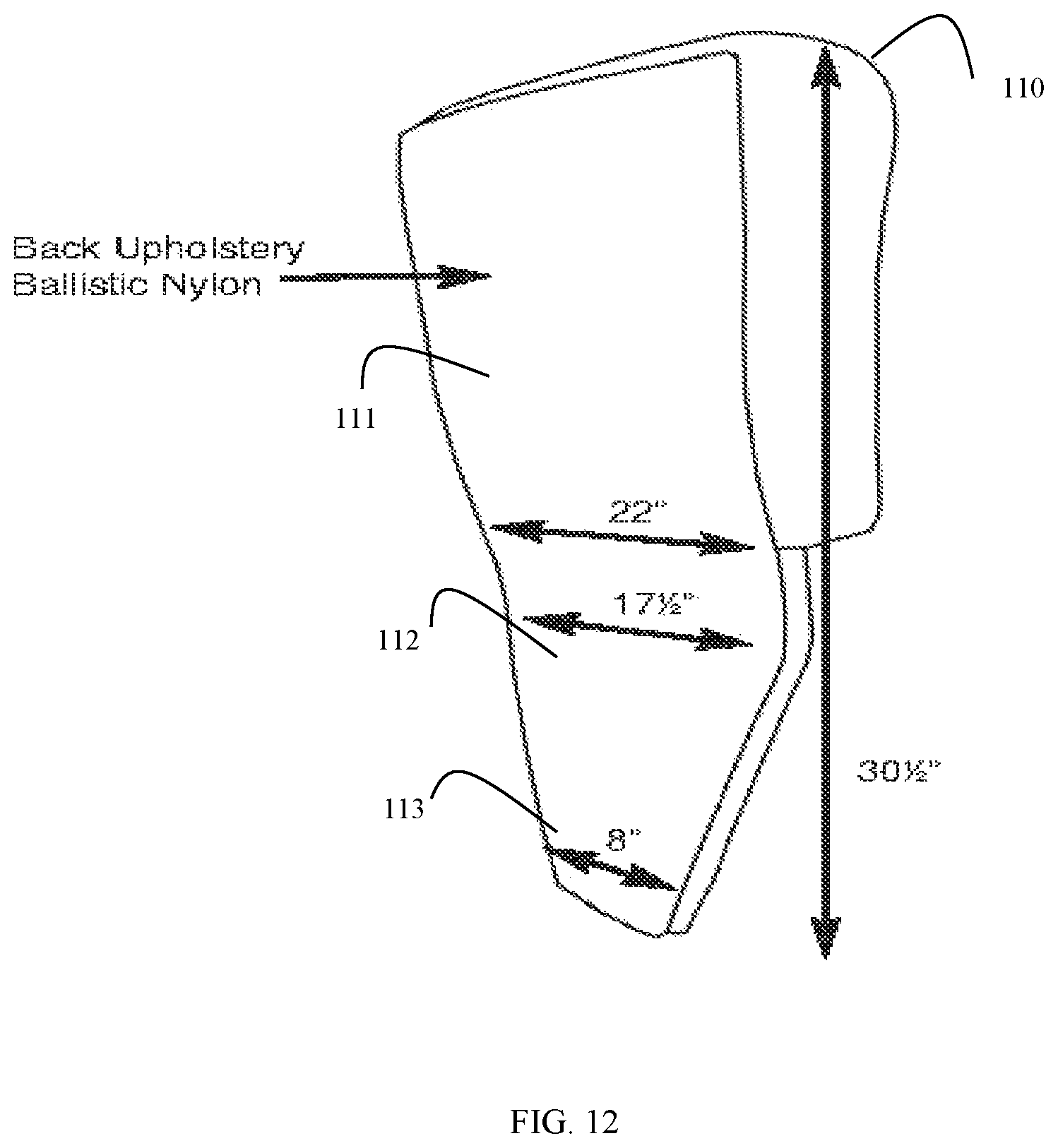Patent US11812871 Figure 12 – Chair with appendage accommodations