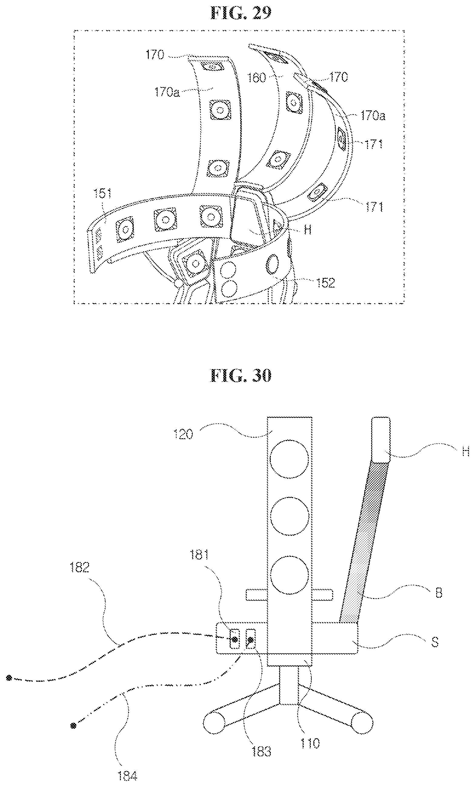 Patent US11812873 Figure 17 – Chair including multi-channel sound system