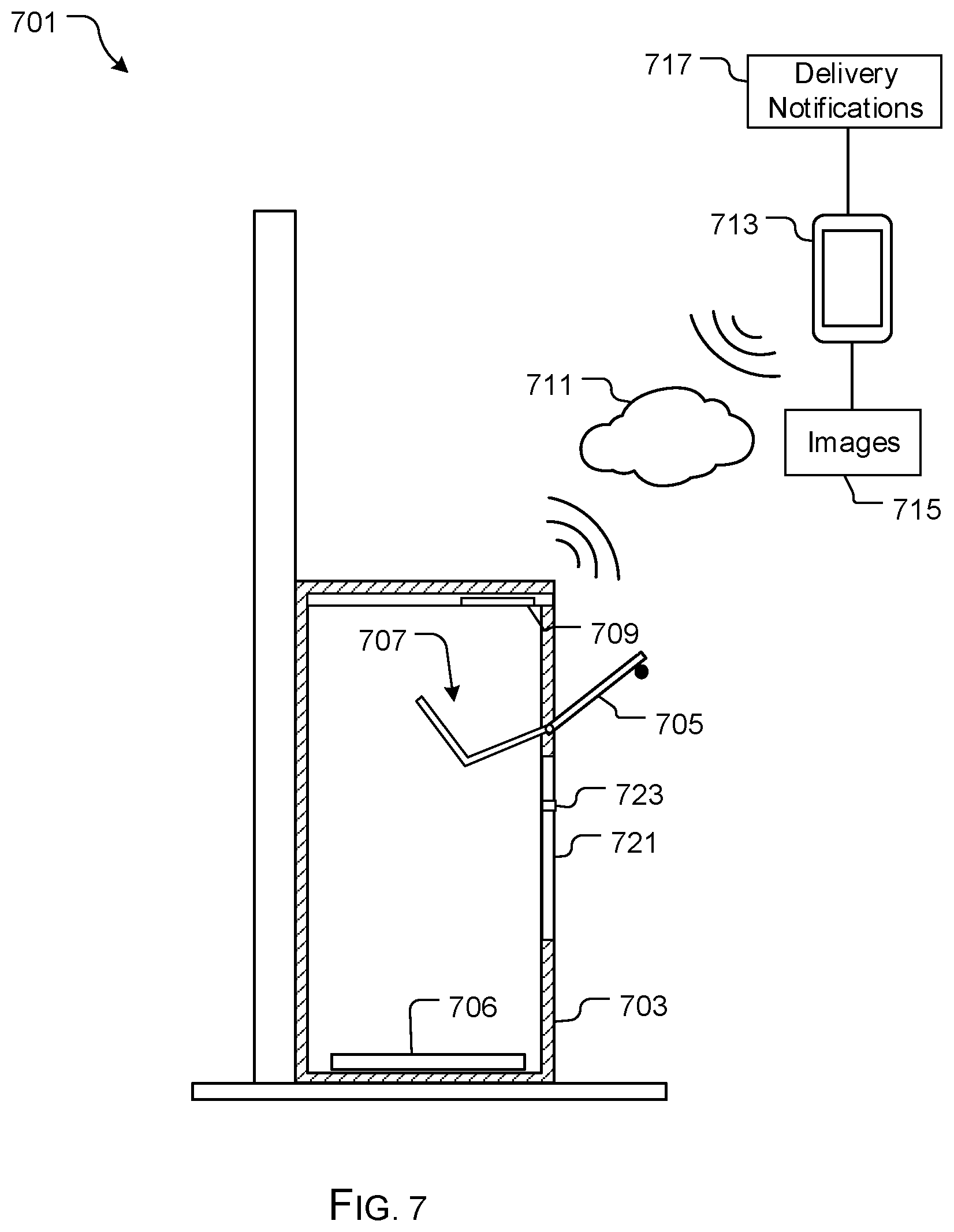 Patent US11812878 Figure 8 – Package receiving system and method of use